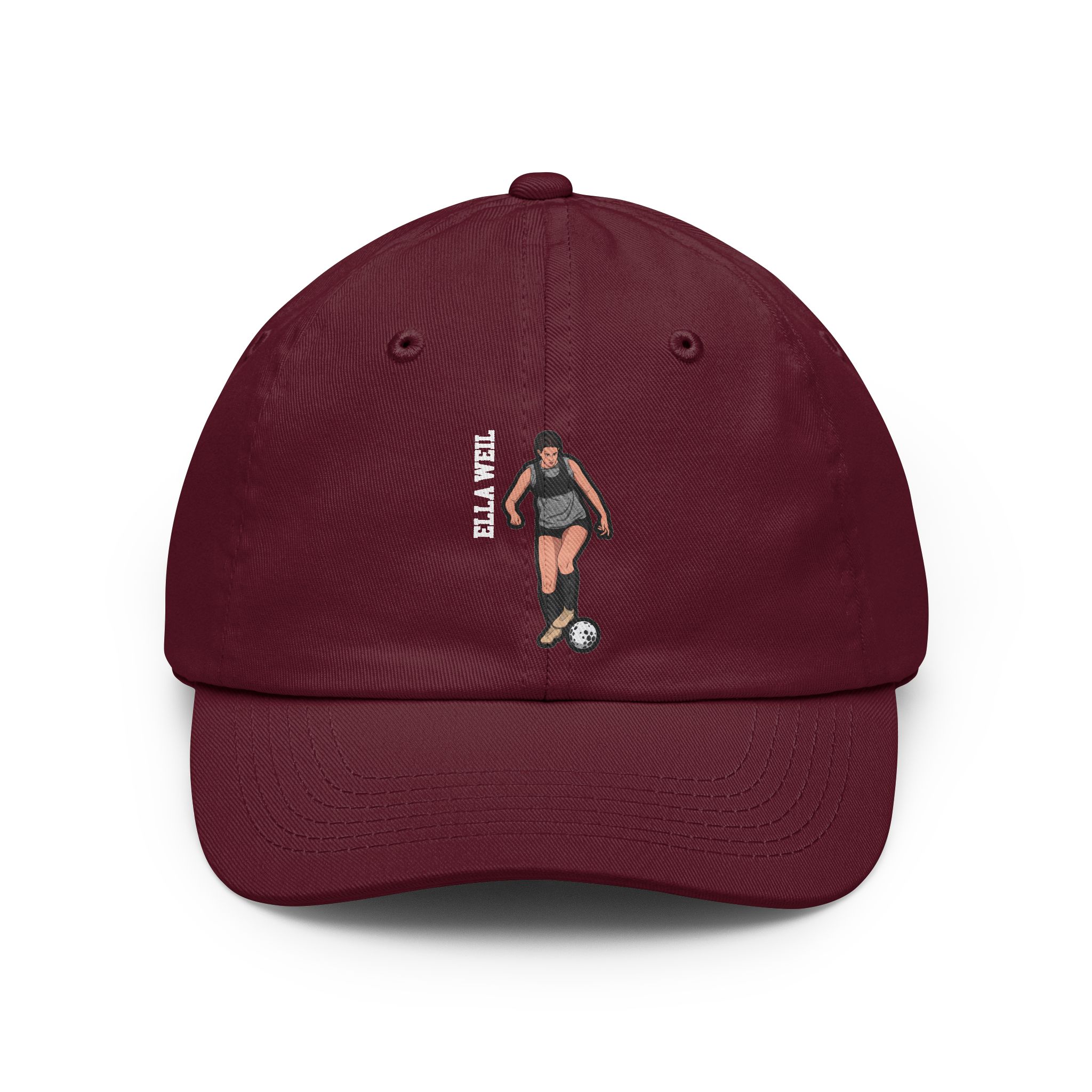 Classic Cap — character_name_vertical in Maroon