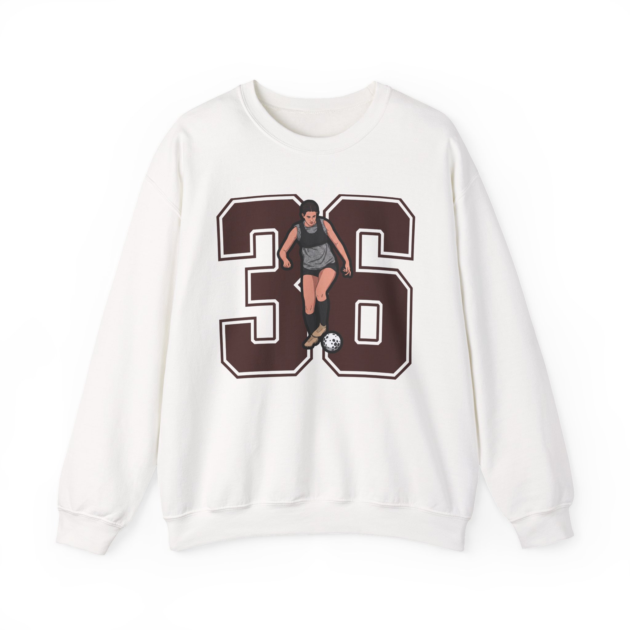 Crewneck Sweatshirt — character_number in White
