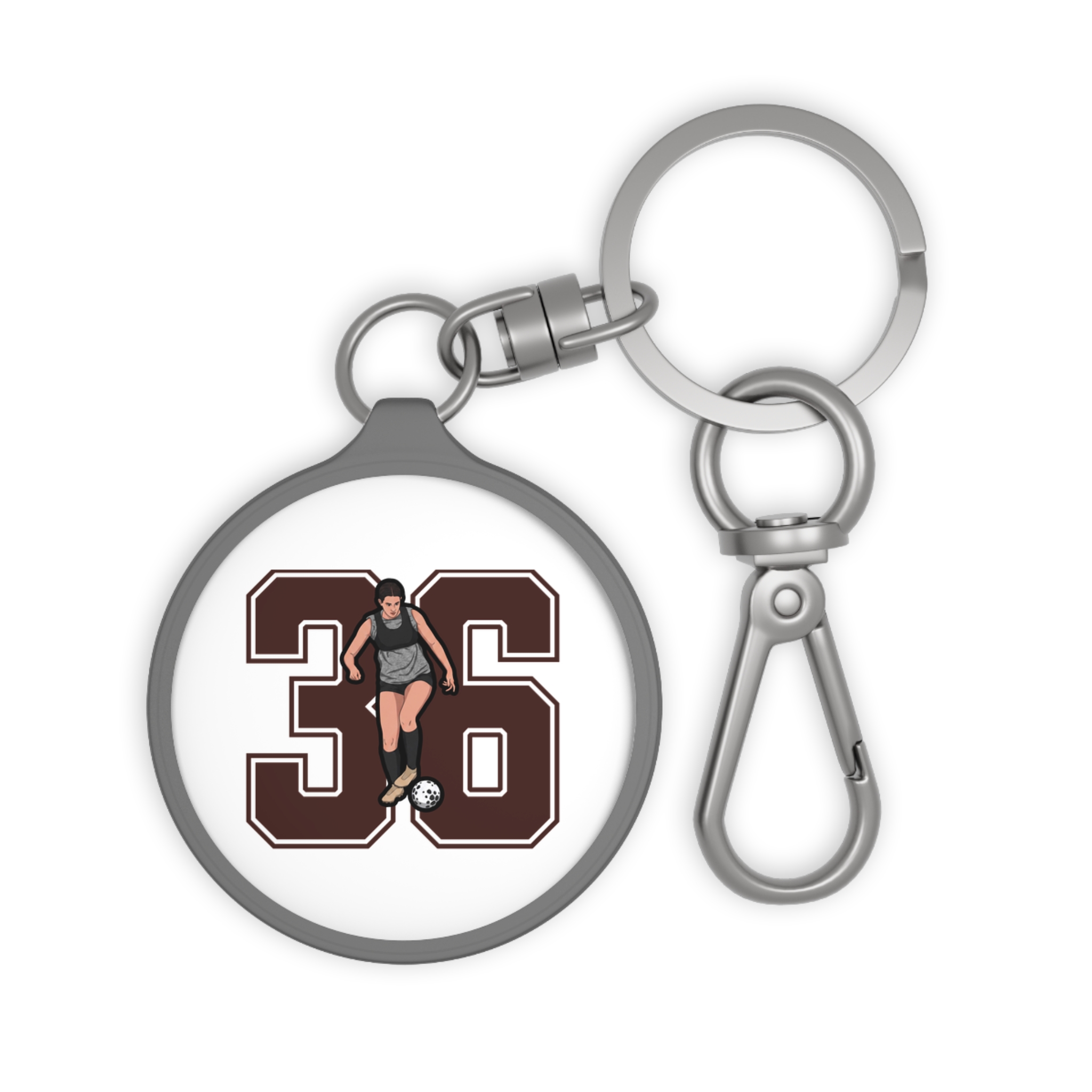 Keychain — character_number in Grey