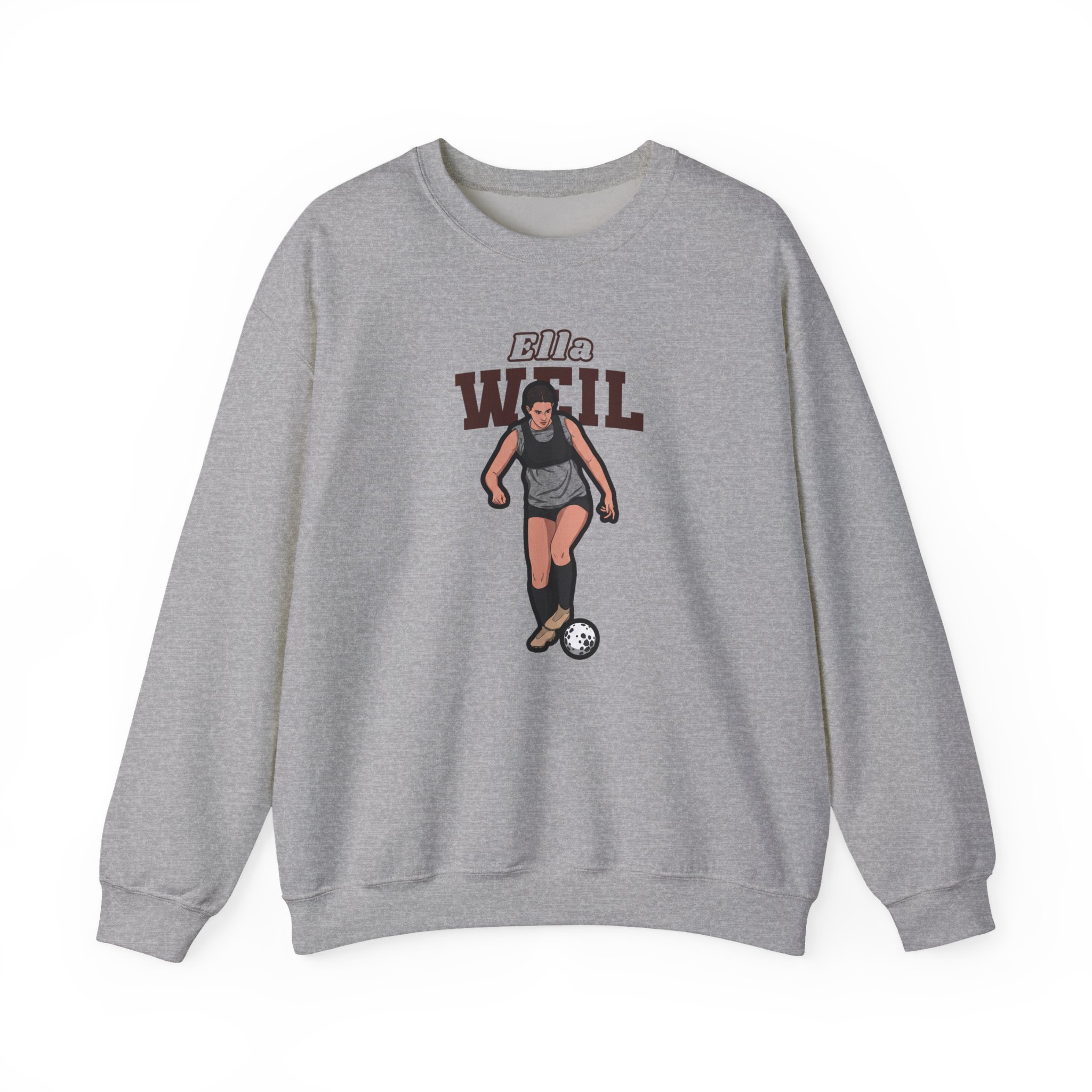 Crewneck Sweatshirt — character_name_arch in Grey