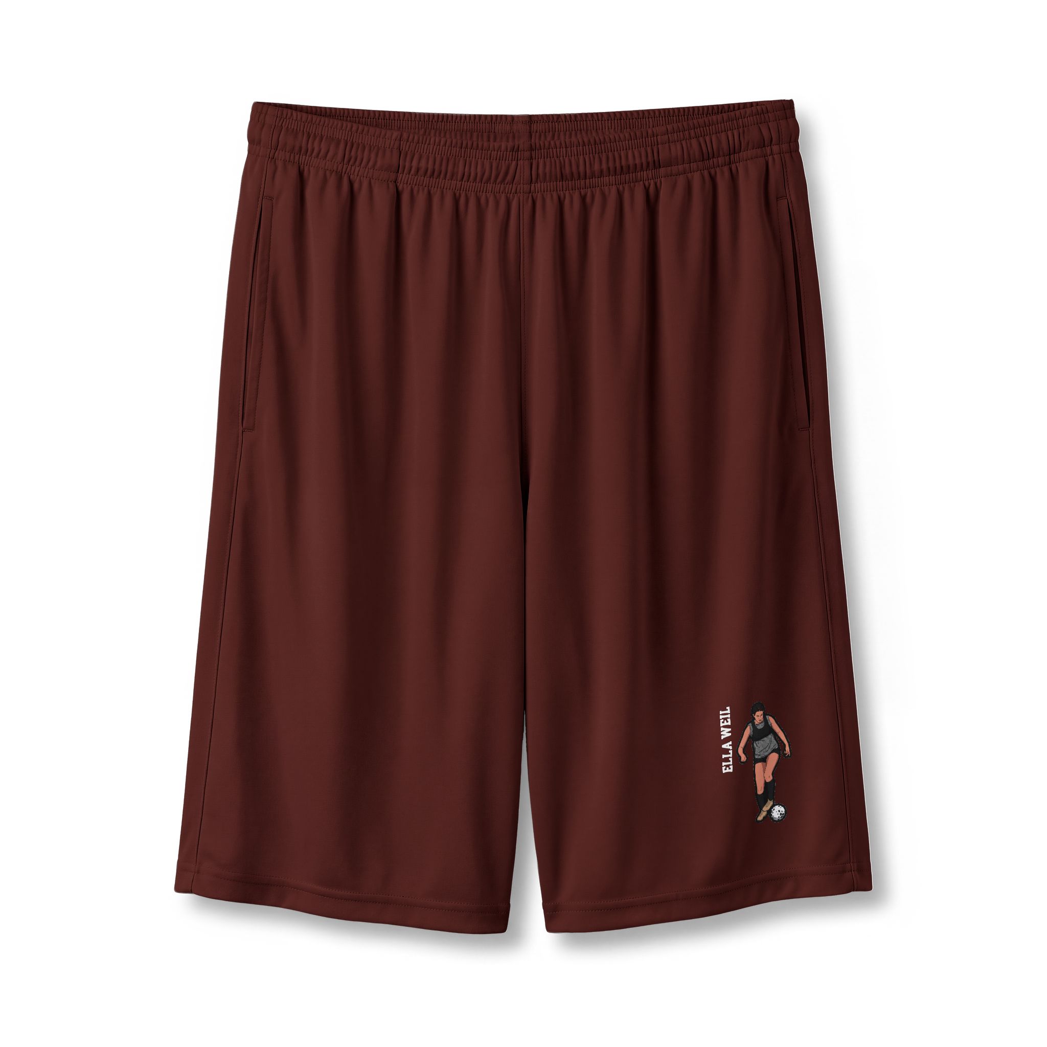 Shorts — character_name_vertical in Maroon
