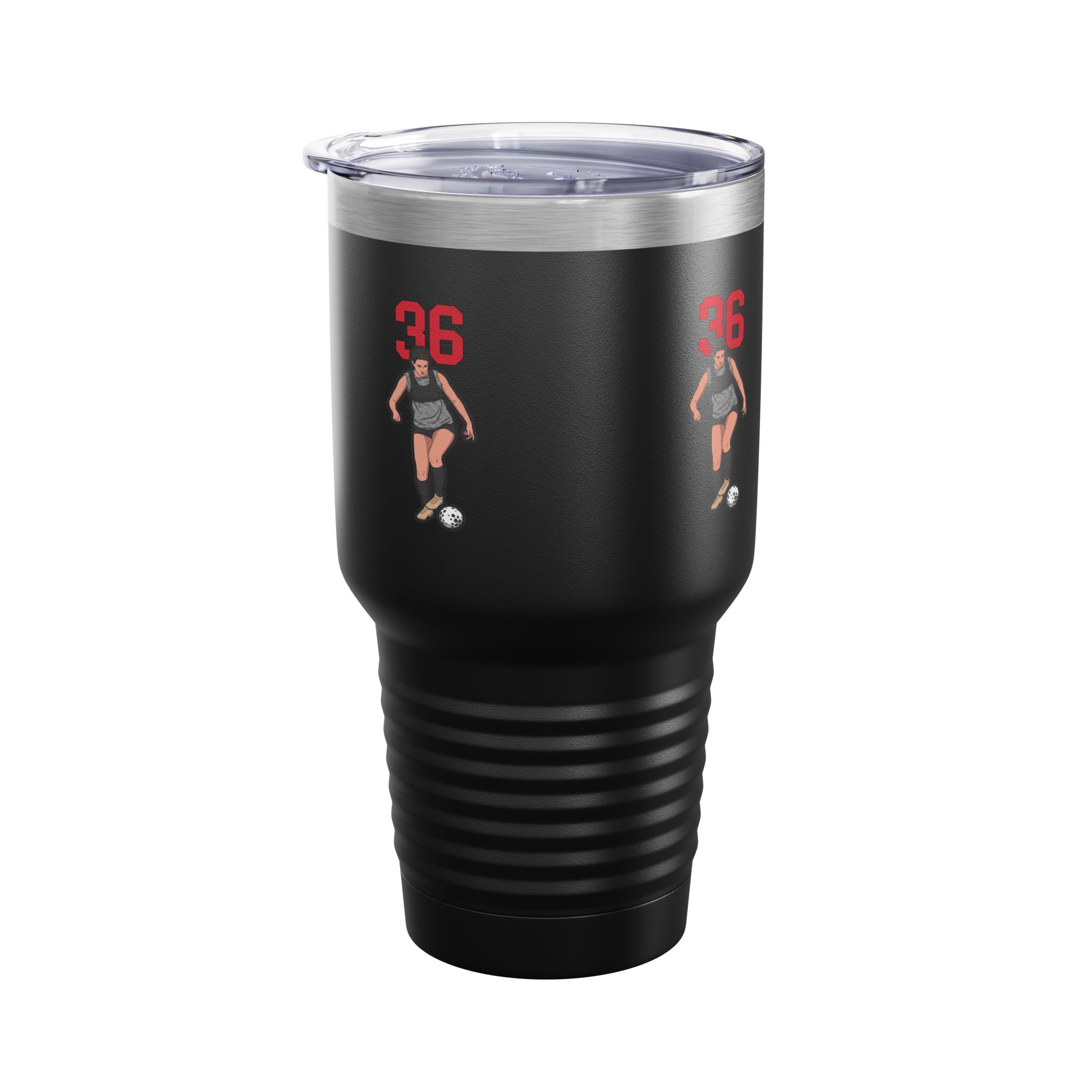 30oz Tumbler — character_number_top in Black