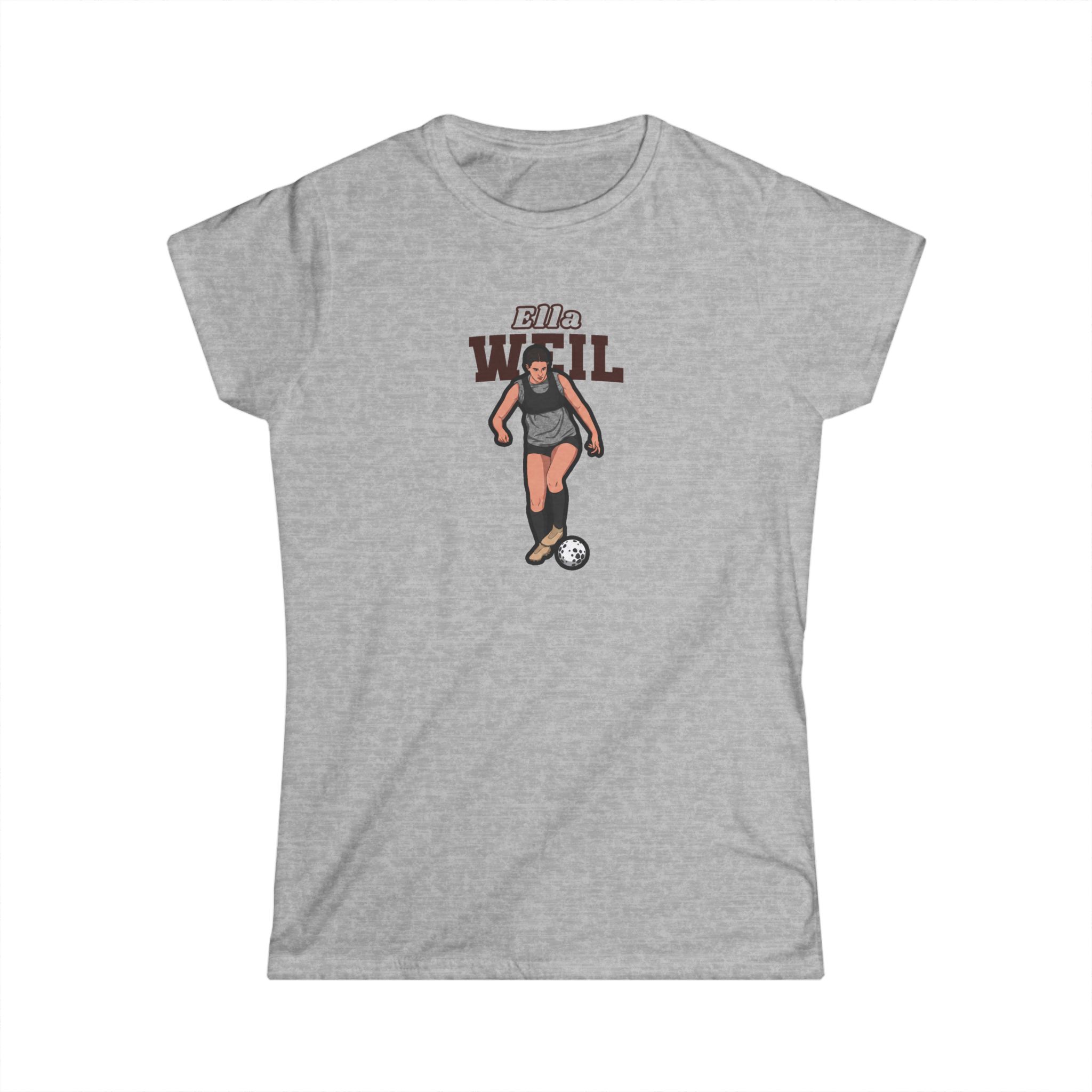 Women's Softstyle Tee — character_name_arch in Grey