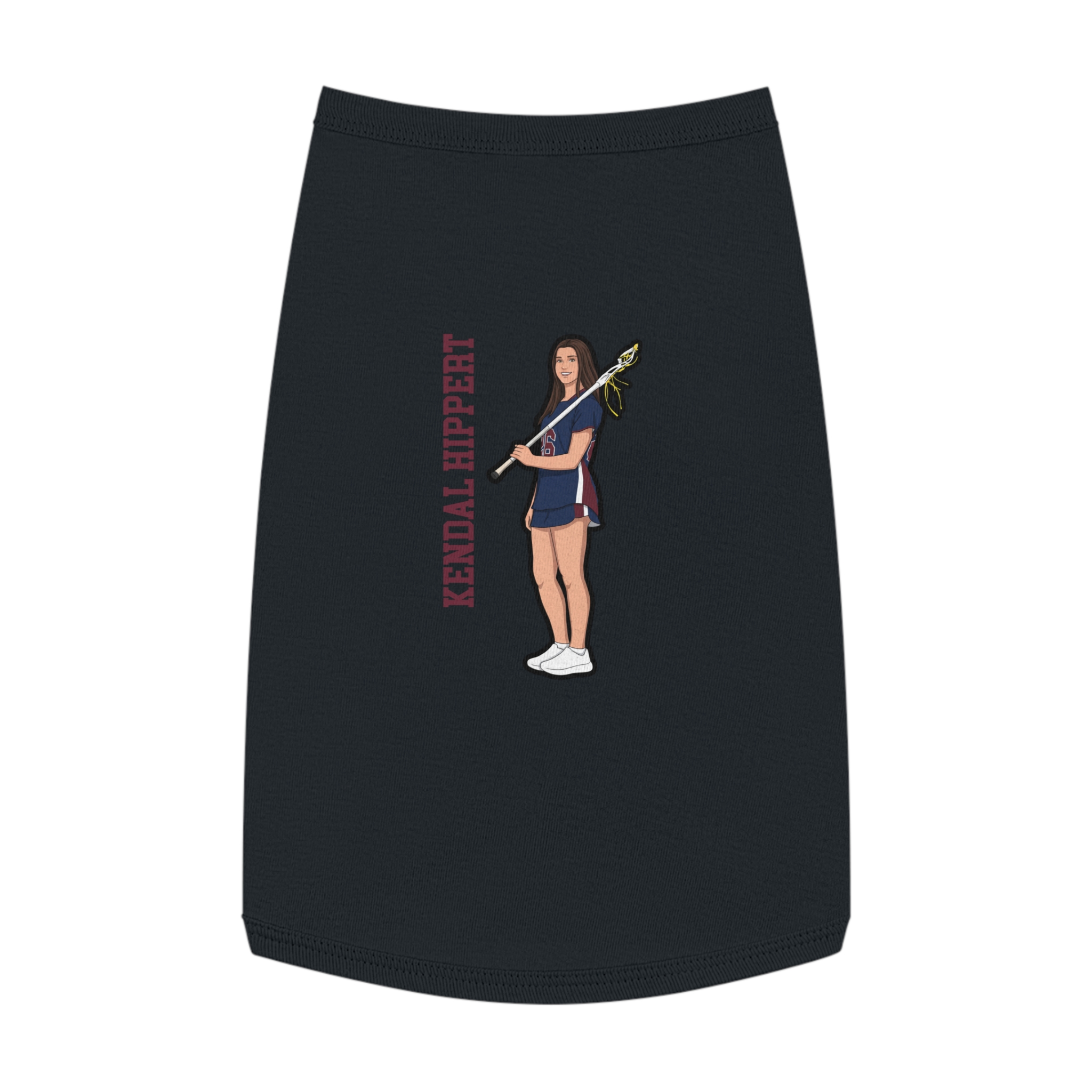 Pet Tank Top — character_name_vertical in Black