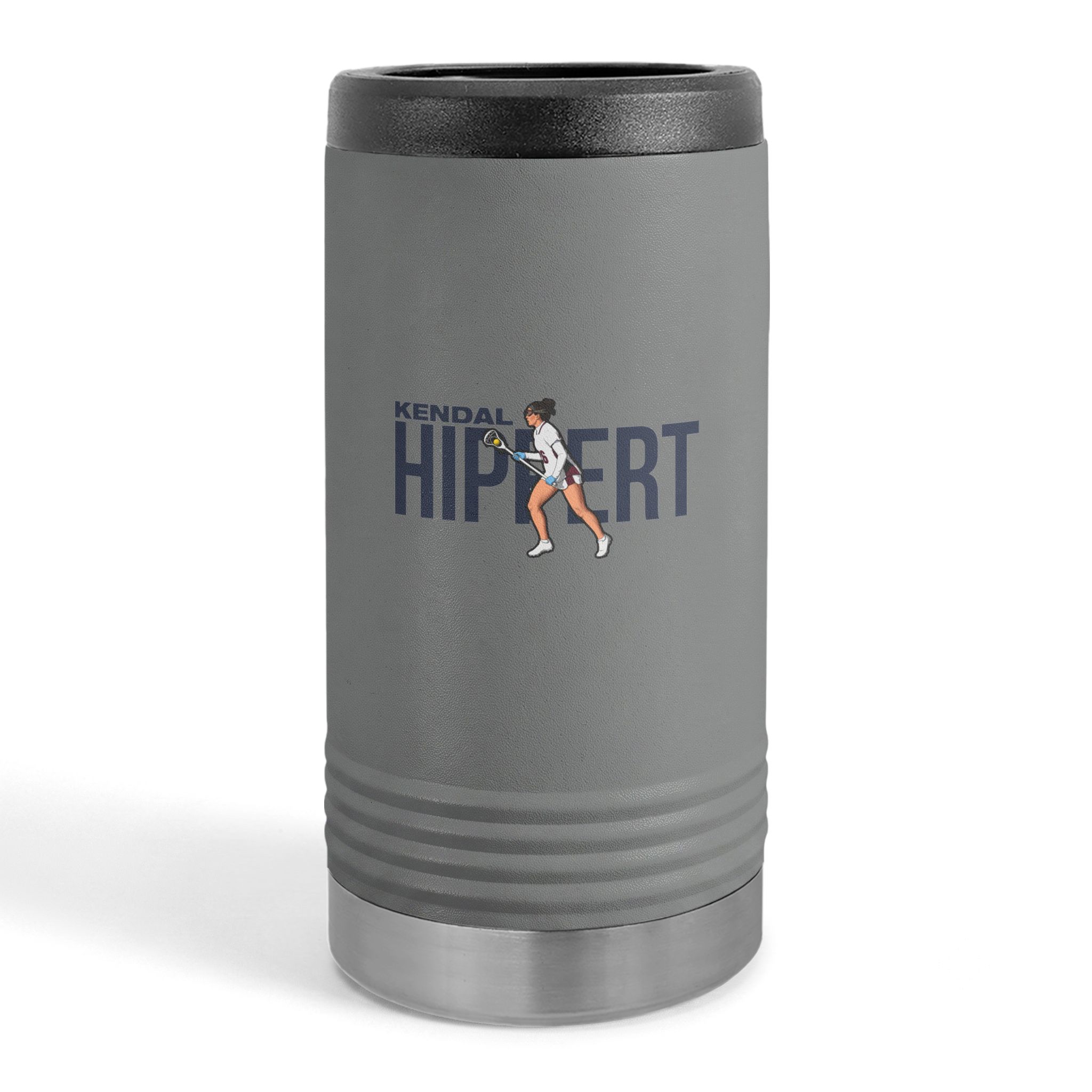 Slim Stainless Can Cooler — character_player_name in Grey