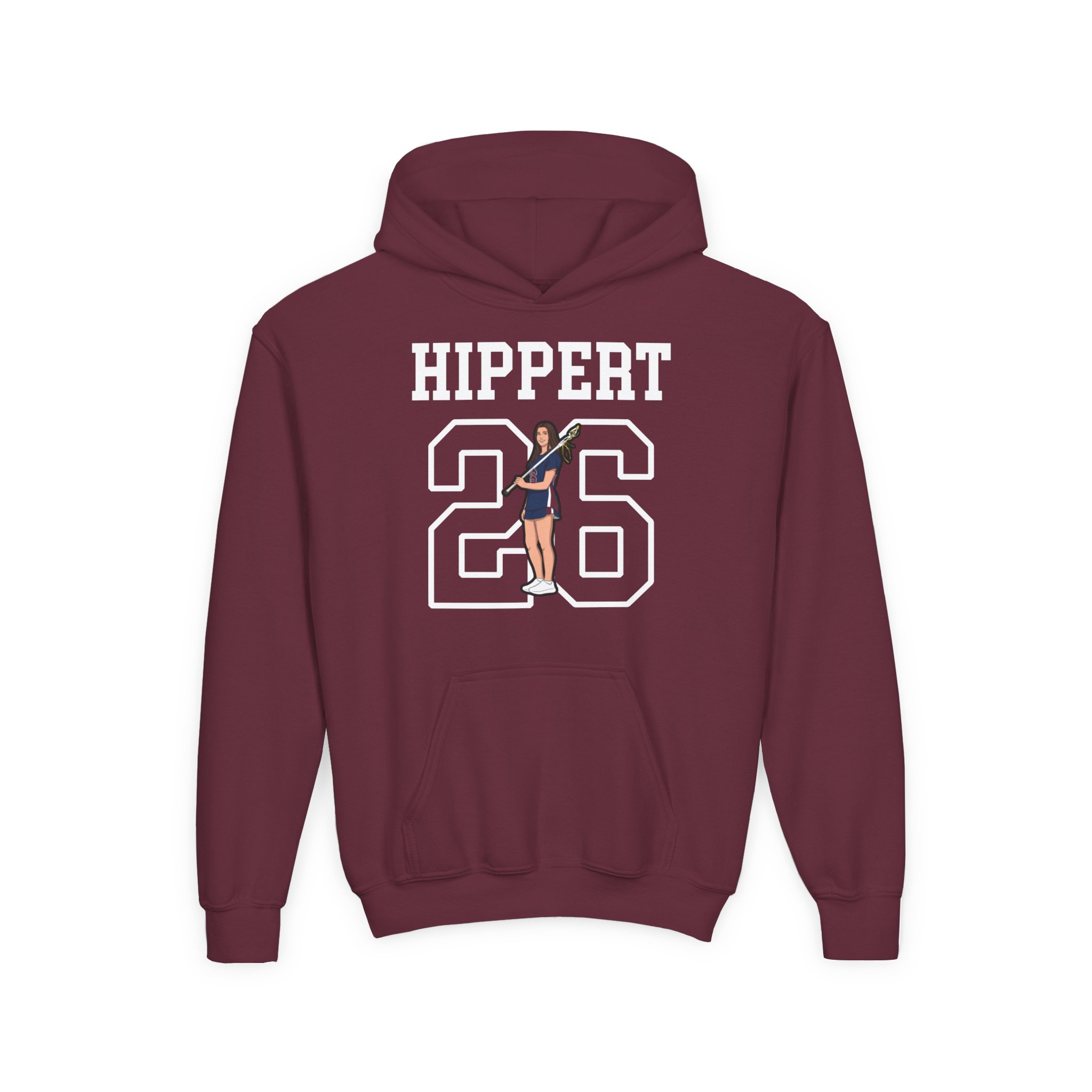 Youth Hoodie — character_shirsey in Maroon