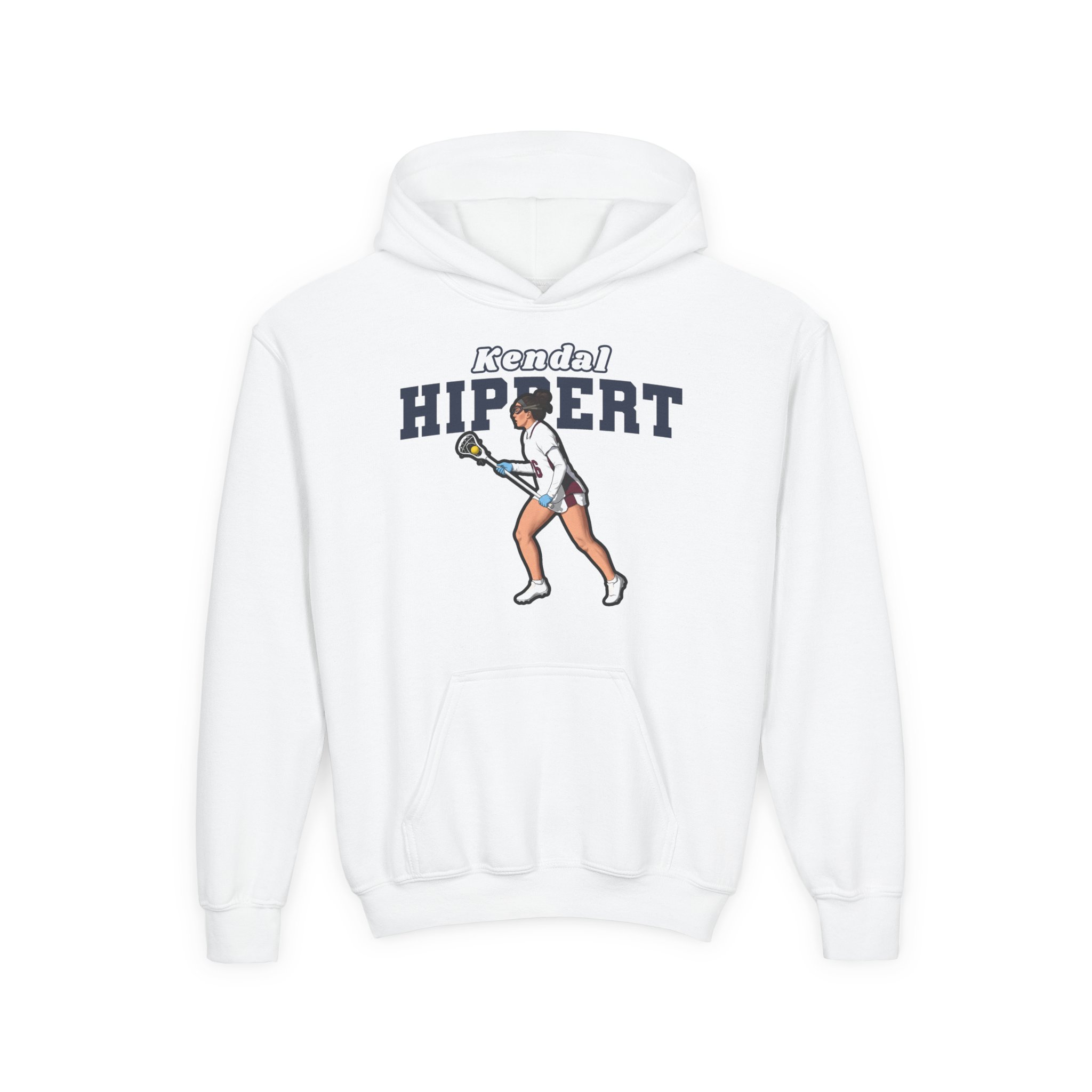 Youth Hoodie — character_name_arch in White