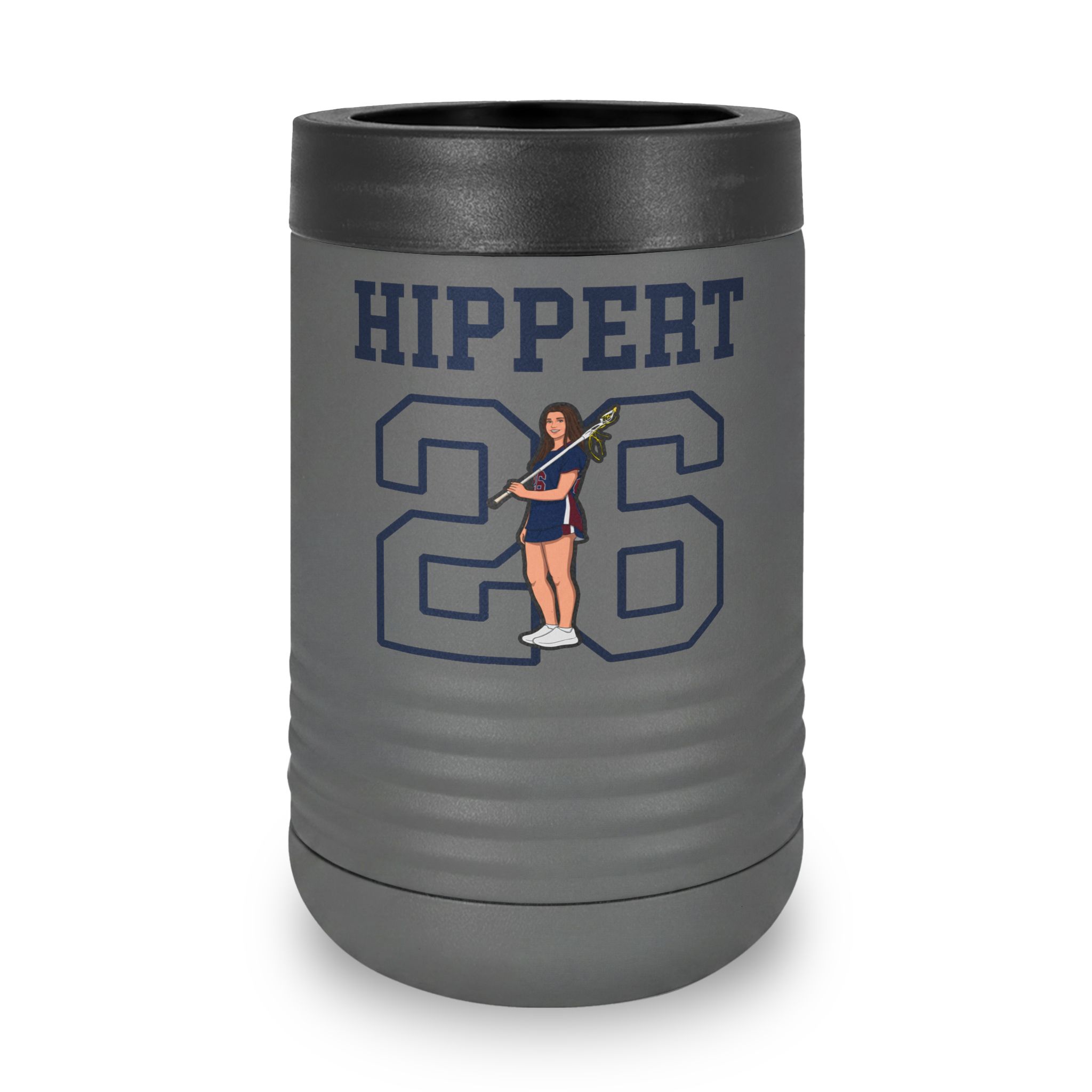 Stainless Can Cooler — character_shirsey in Grey