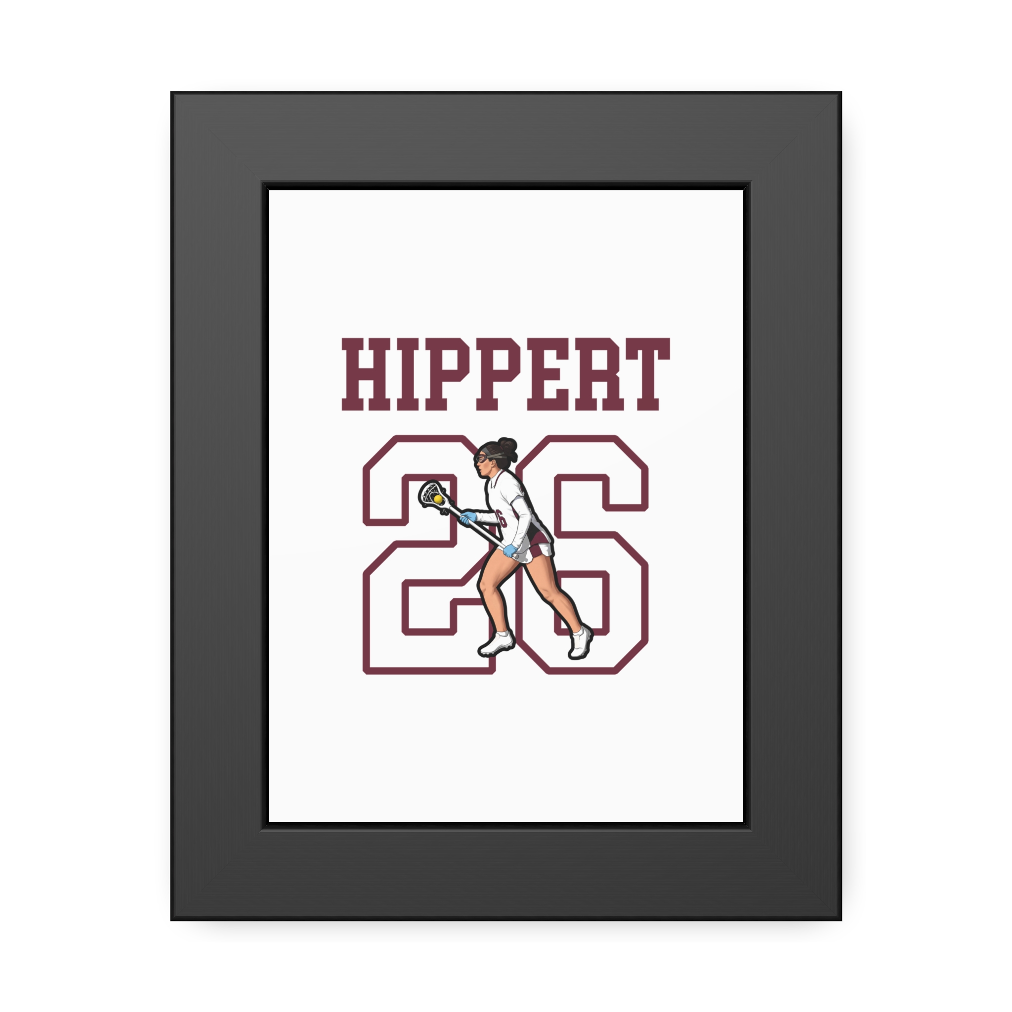 Framed Poster — character_shirsey in Black