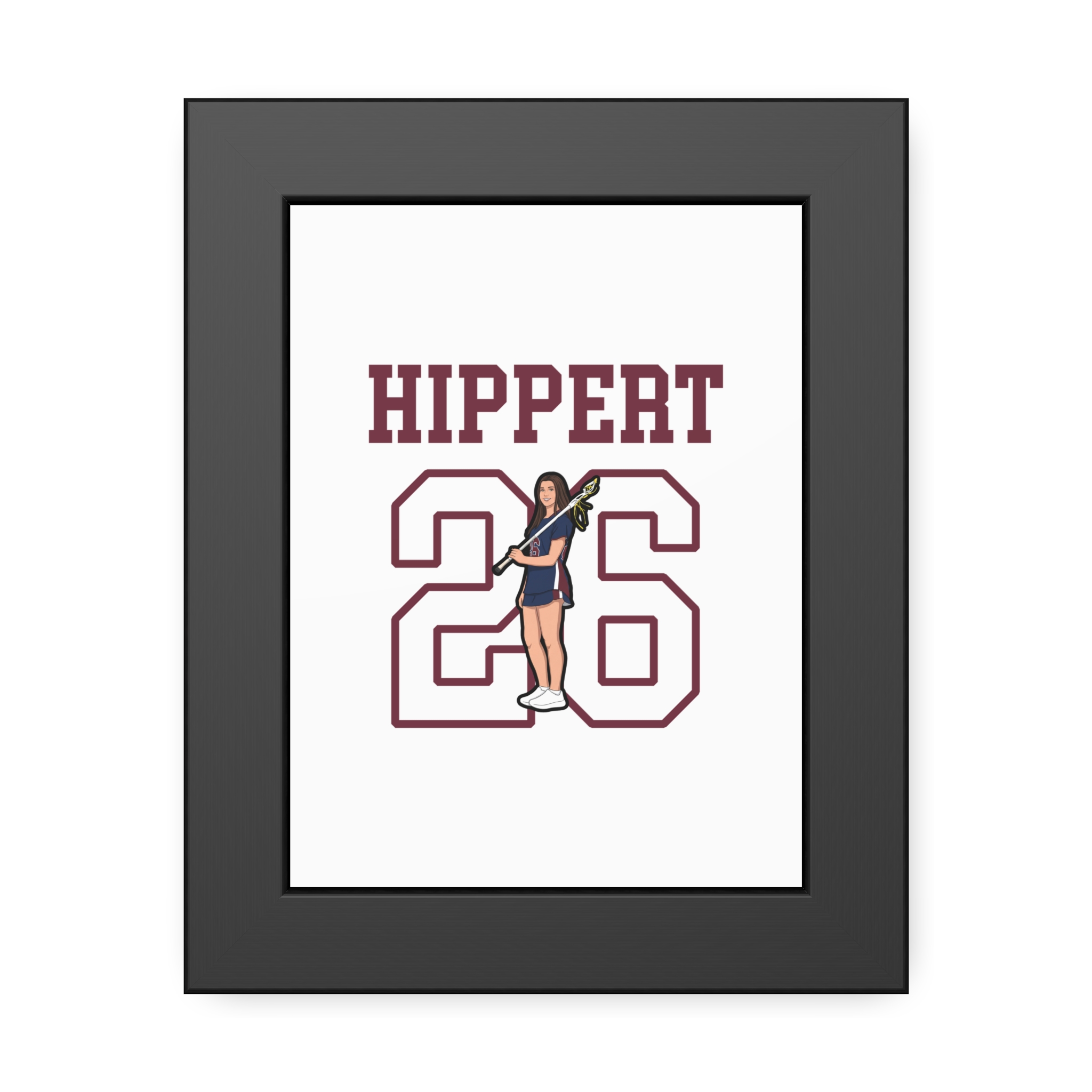 Framed Poster — character_shirsey in Black