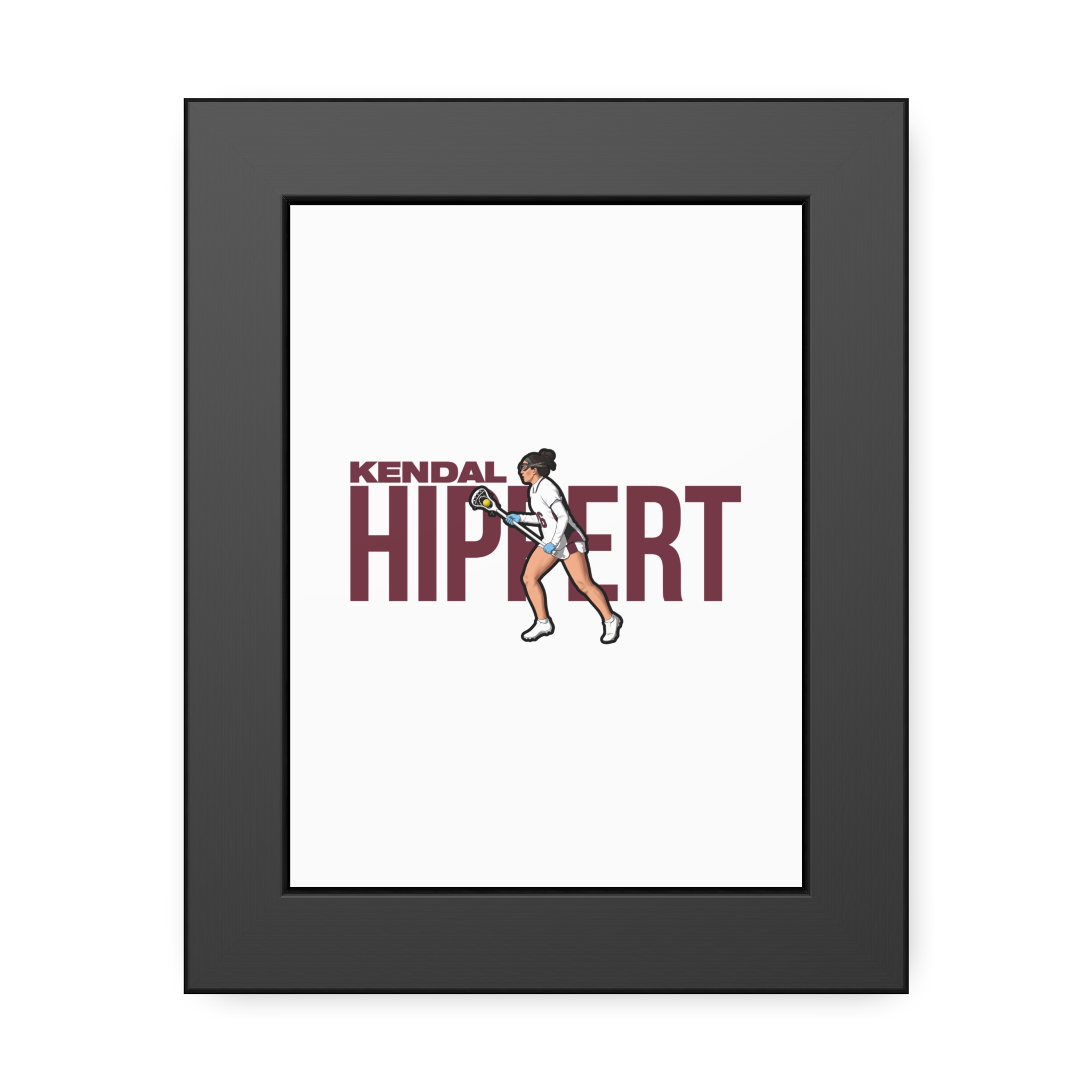 Framed Poster — character_player_name in Black