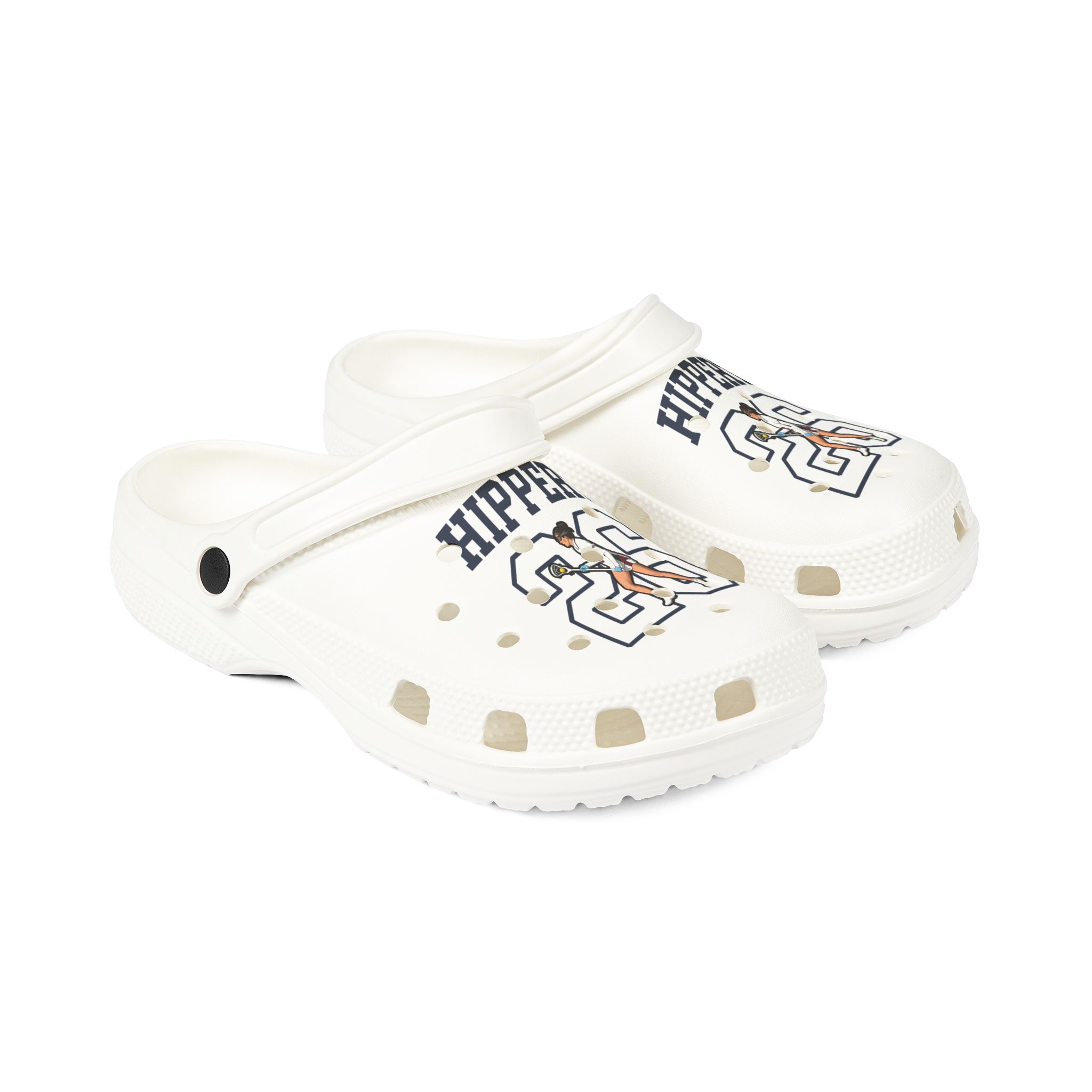 Rubber Clogs — character_shirsey in White
