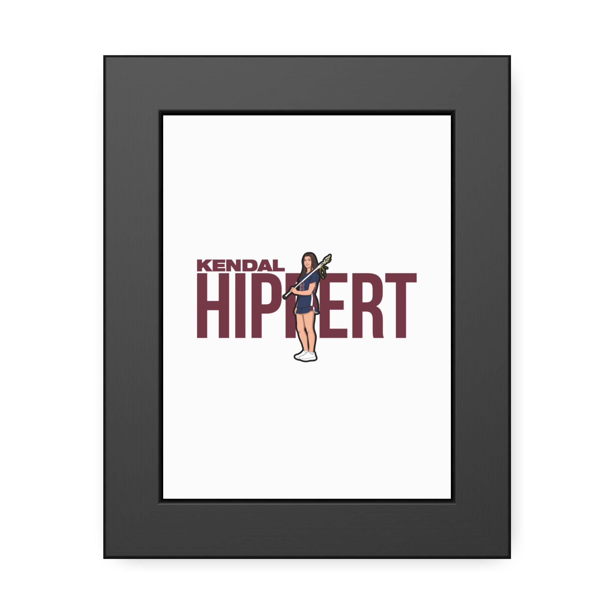 Framed Poster — character_player_name in Black