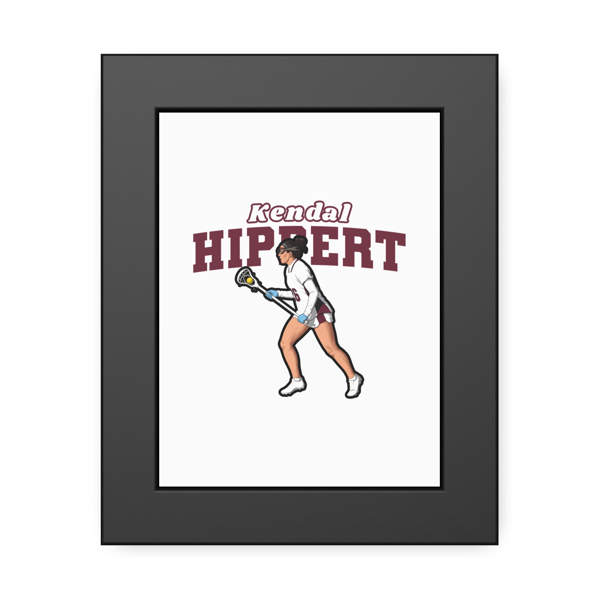 Framed Poster — character_name_arch in Black
