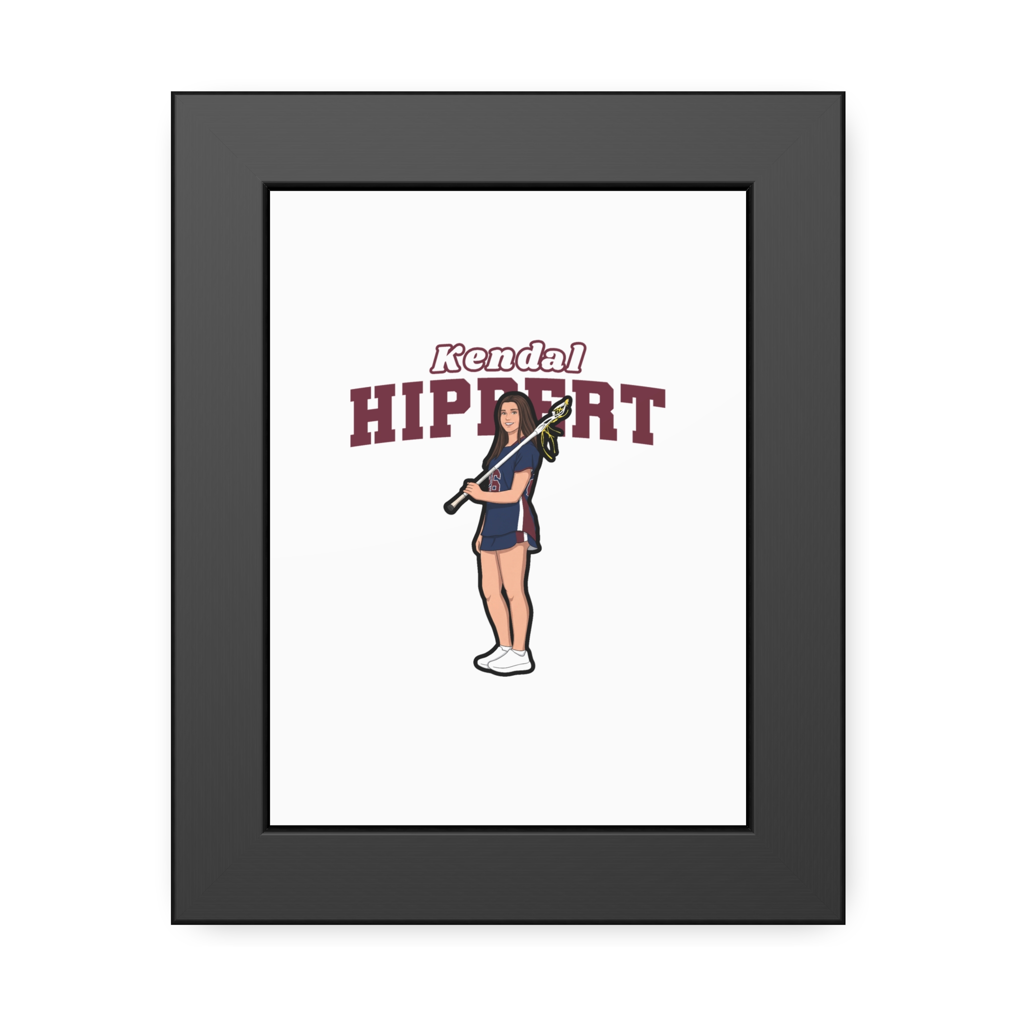 Framed Poster — character_name_arch in Black