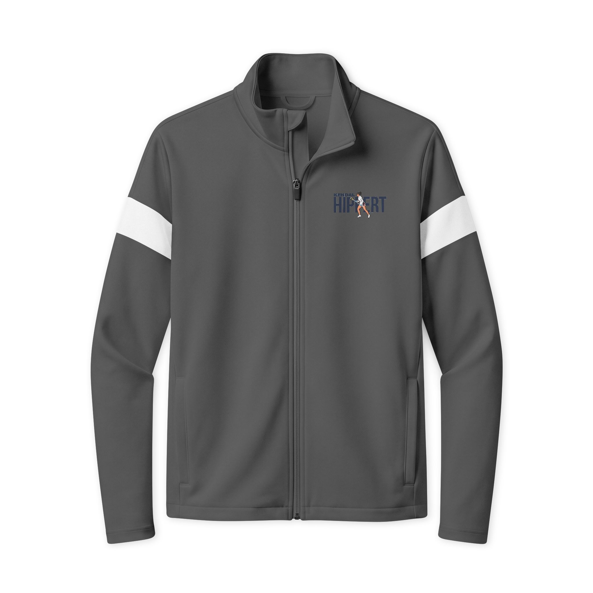 Travel Full-Zip Jacket — character_player_name in Iron Grey/ White