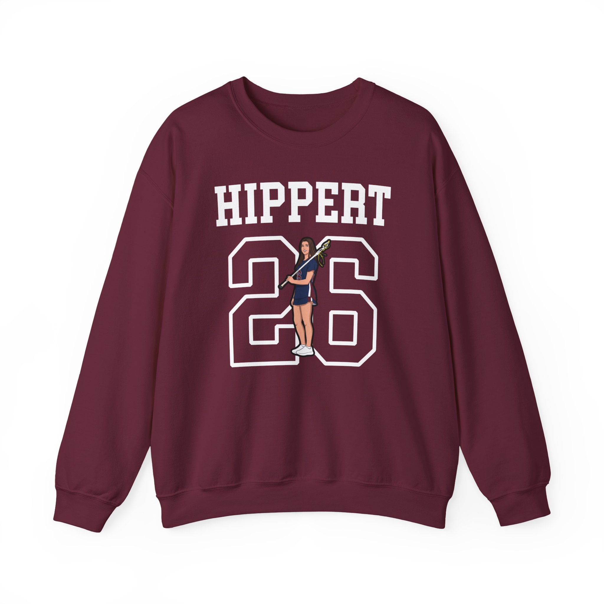 Crewneck Sweatshirt — character_shirsey in Maroon