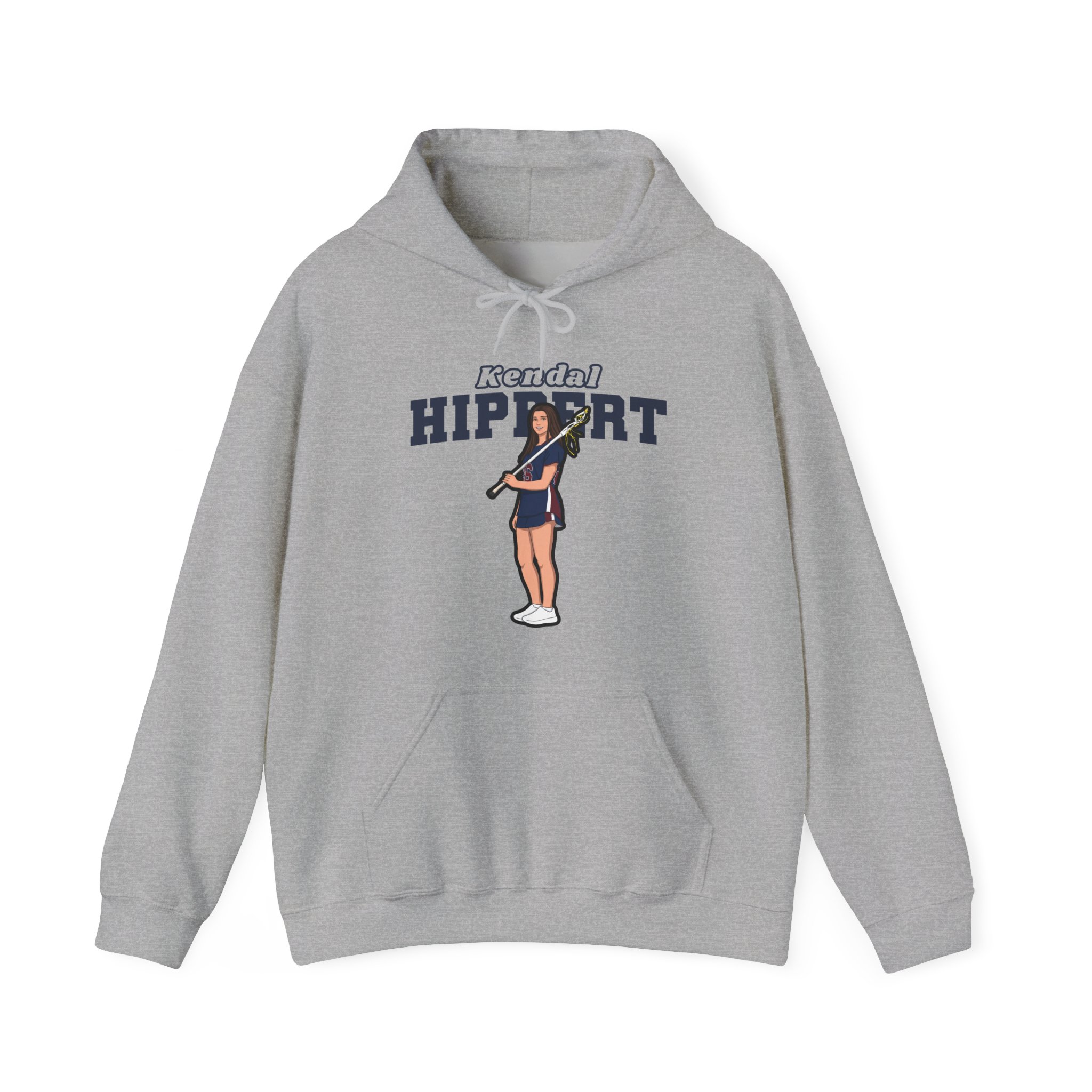 Hoodie — character_name_arch in Grey