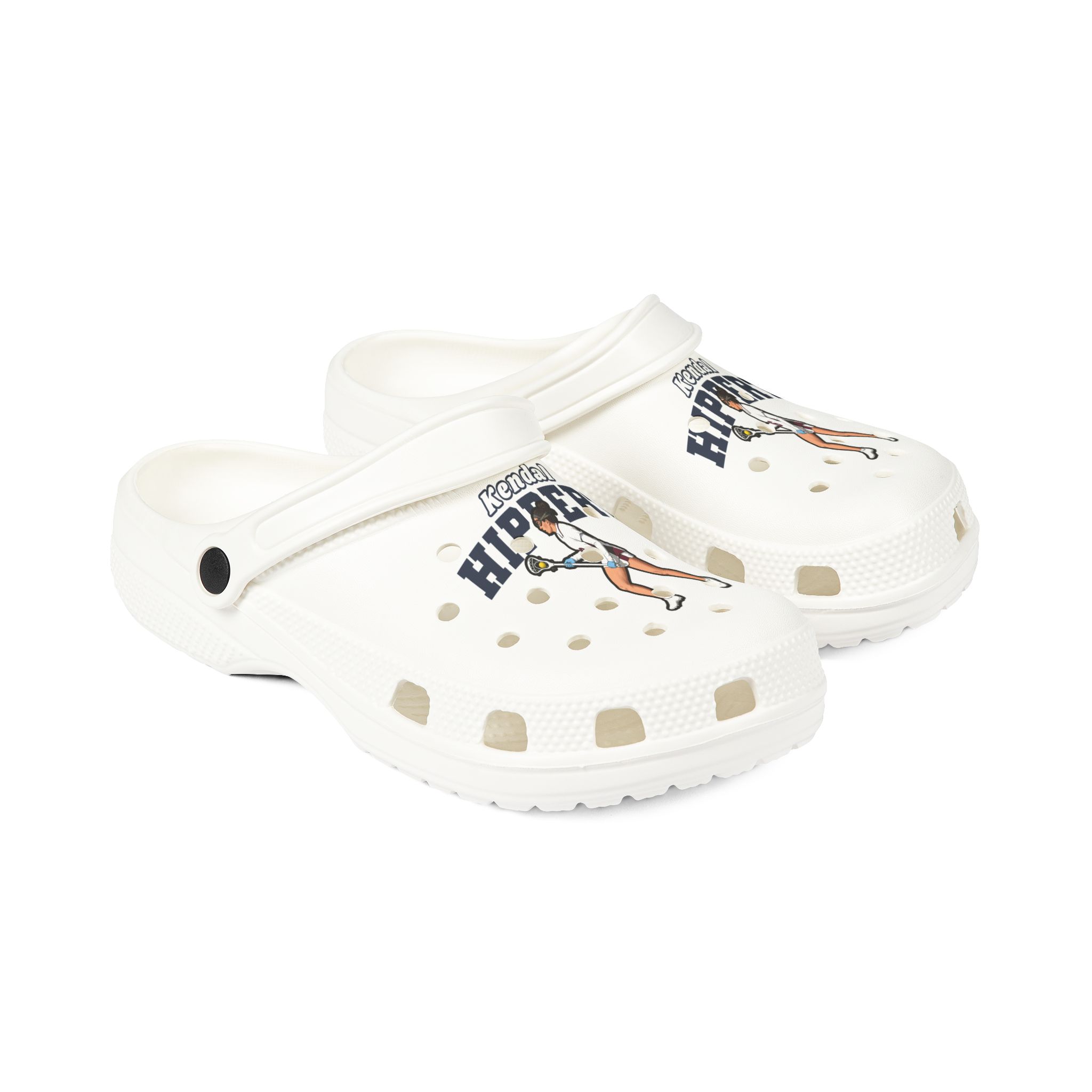 Rubber Clogs — character_name_arch in White