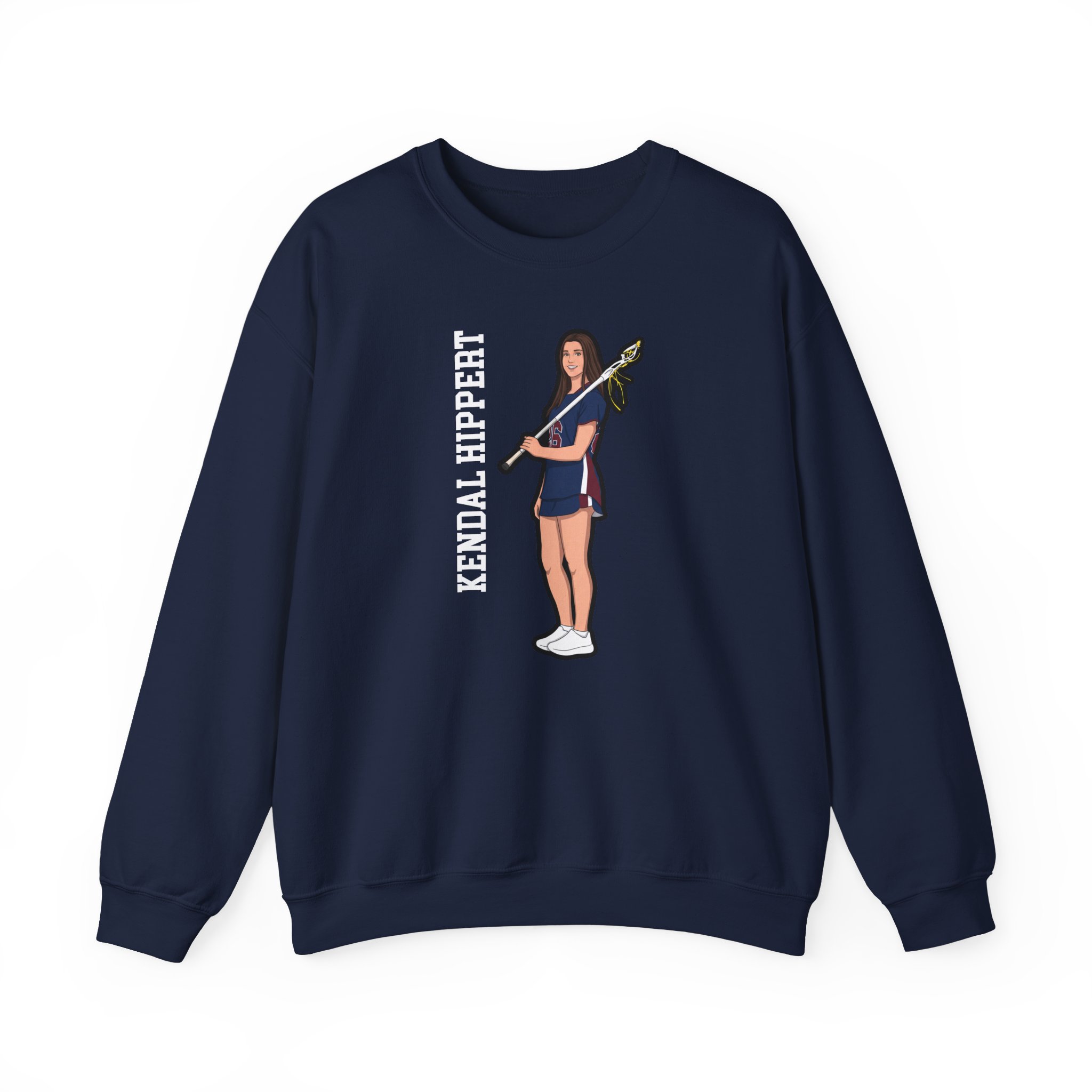 Crewneck Sweatshirt — character_name_vertical in Navy