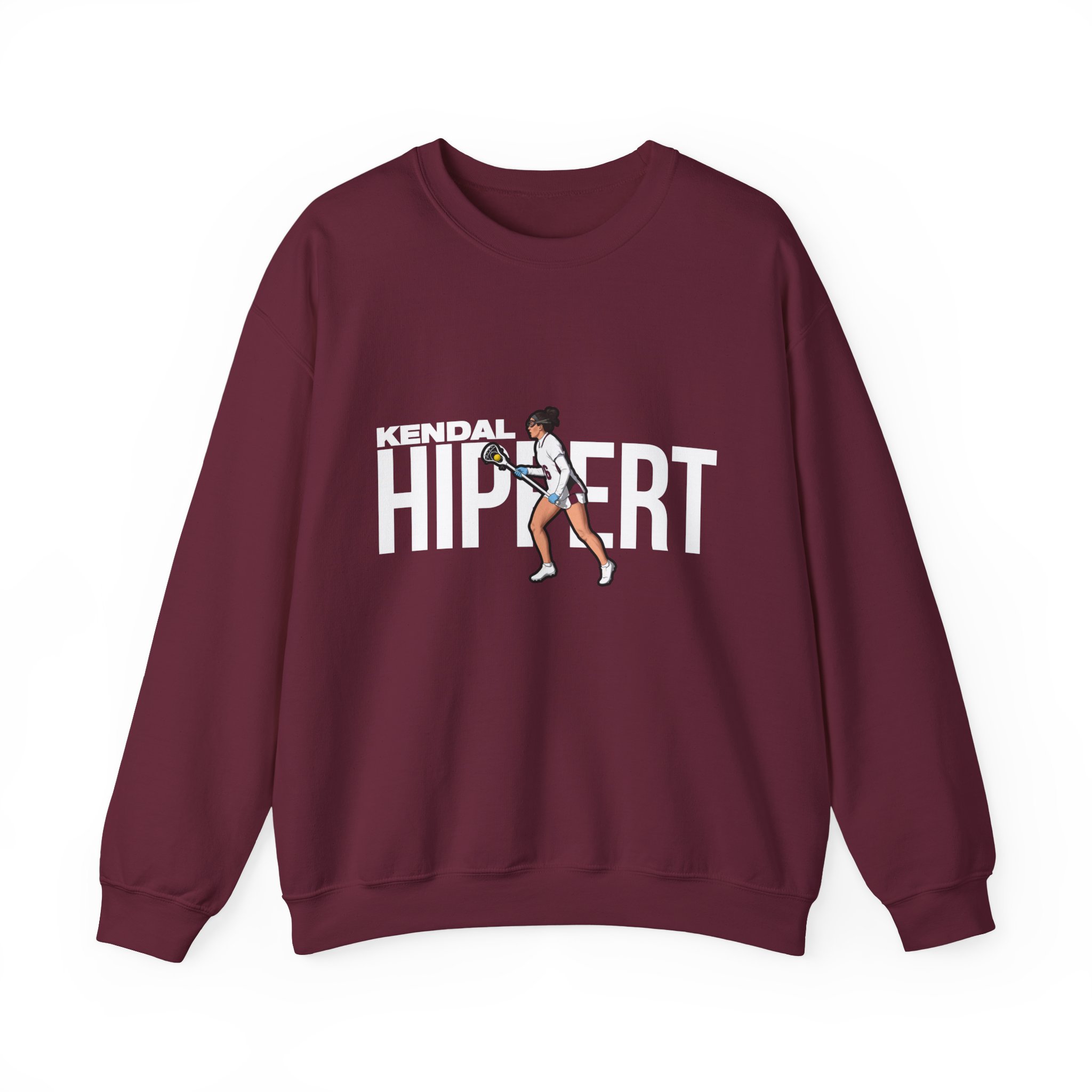 Crewneck Sweatshirt — character_player_name in Maroon