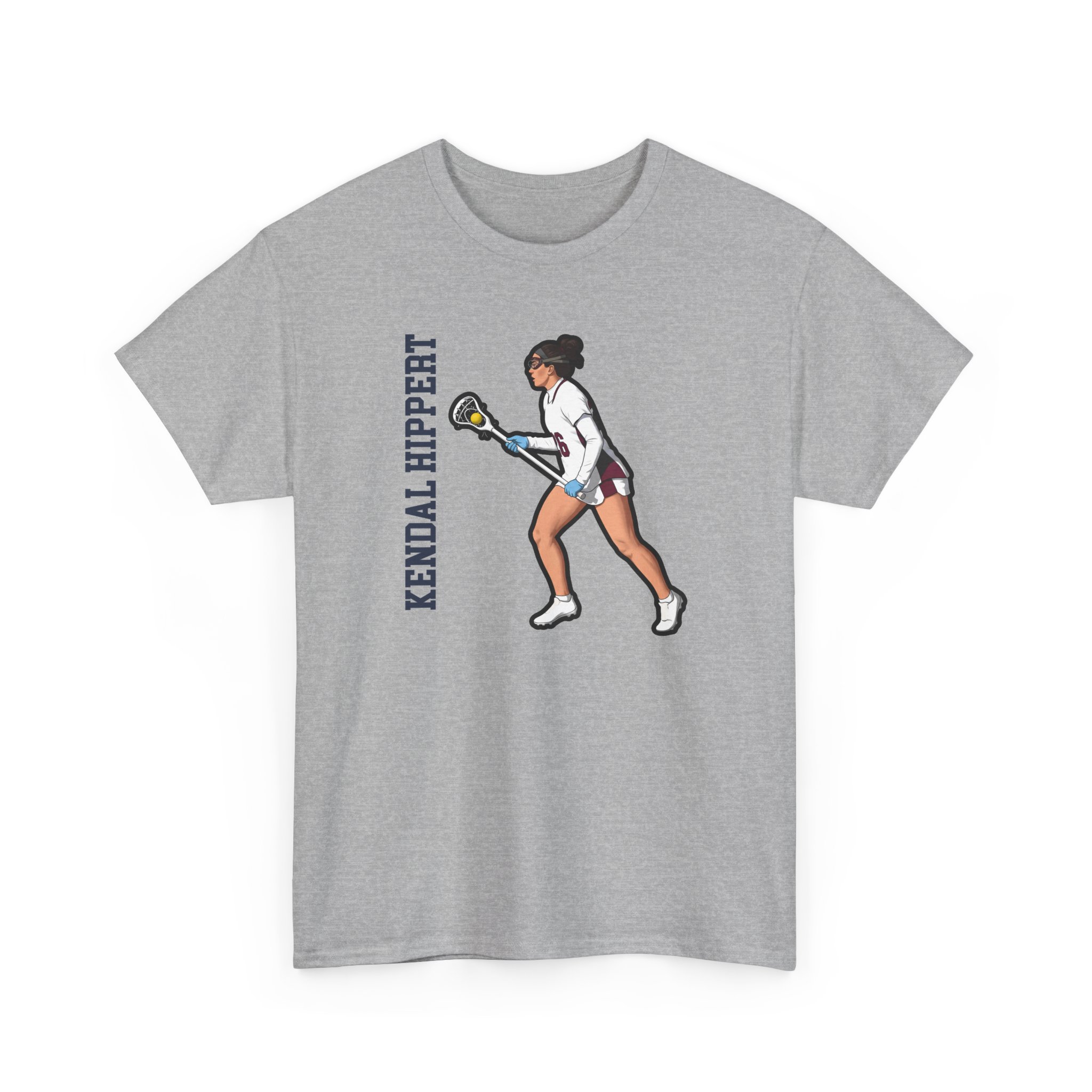Tee — character_name_vertical in Grey