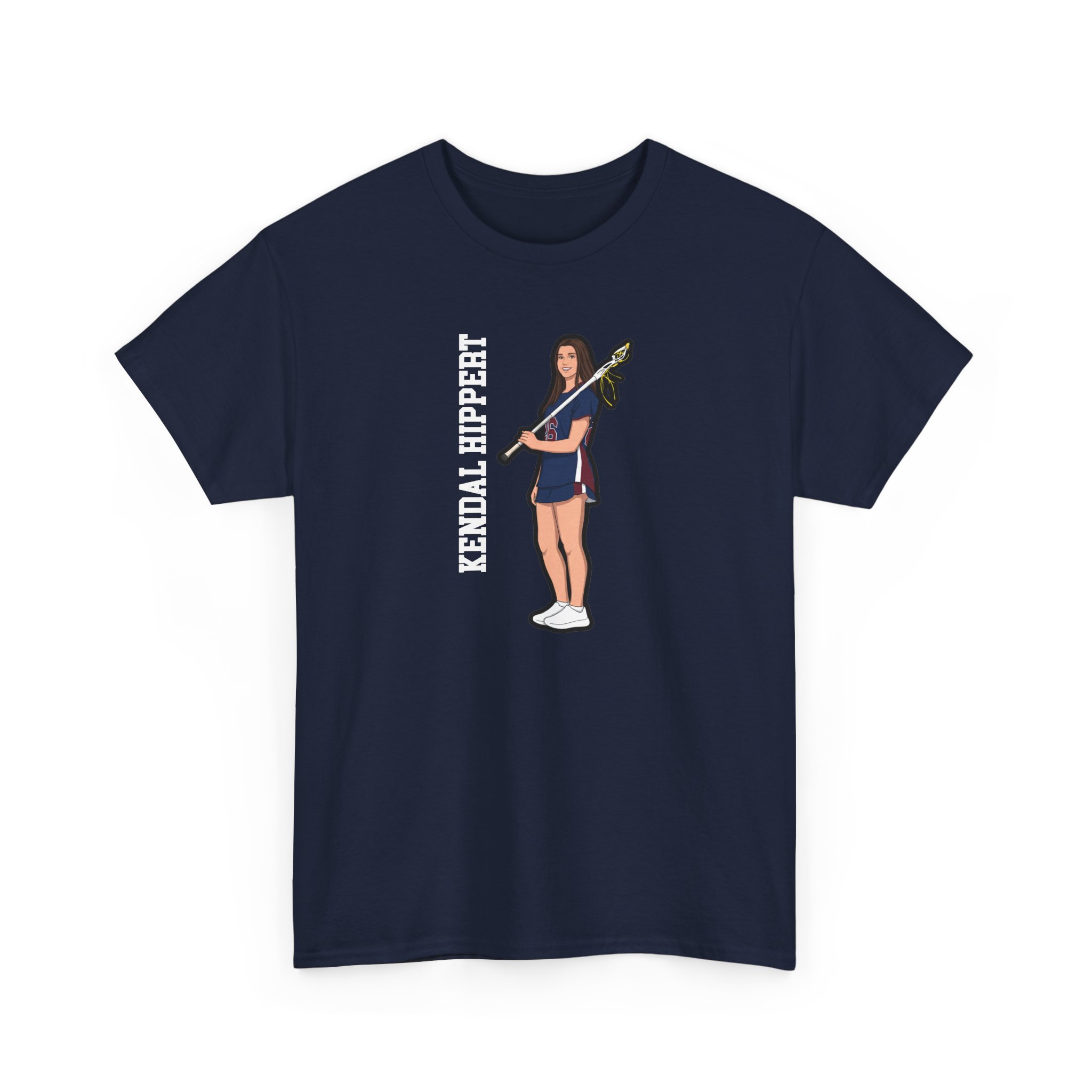 Tee — character_name_vertical in Navy