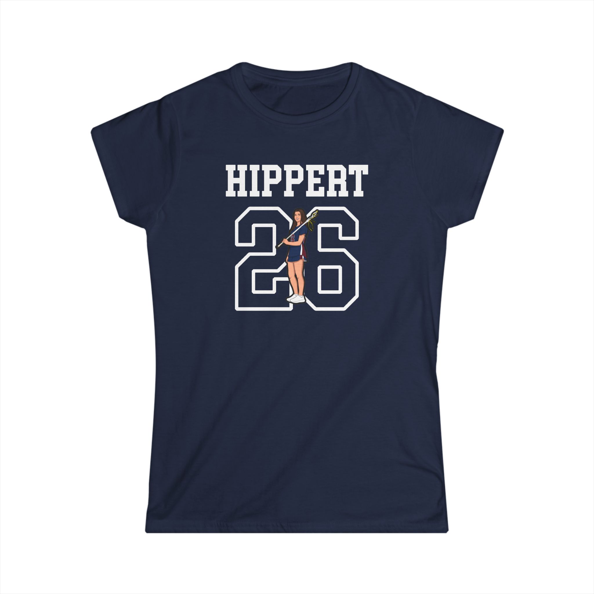Women's Softstyle Tee — character_shirsey in Navy