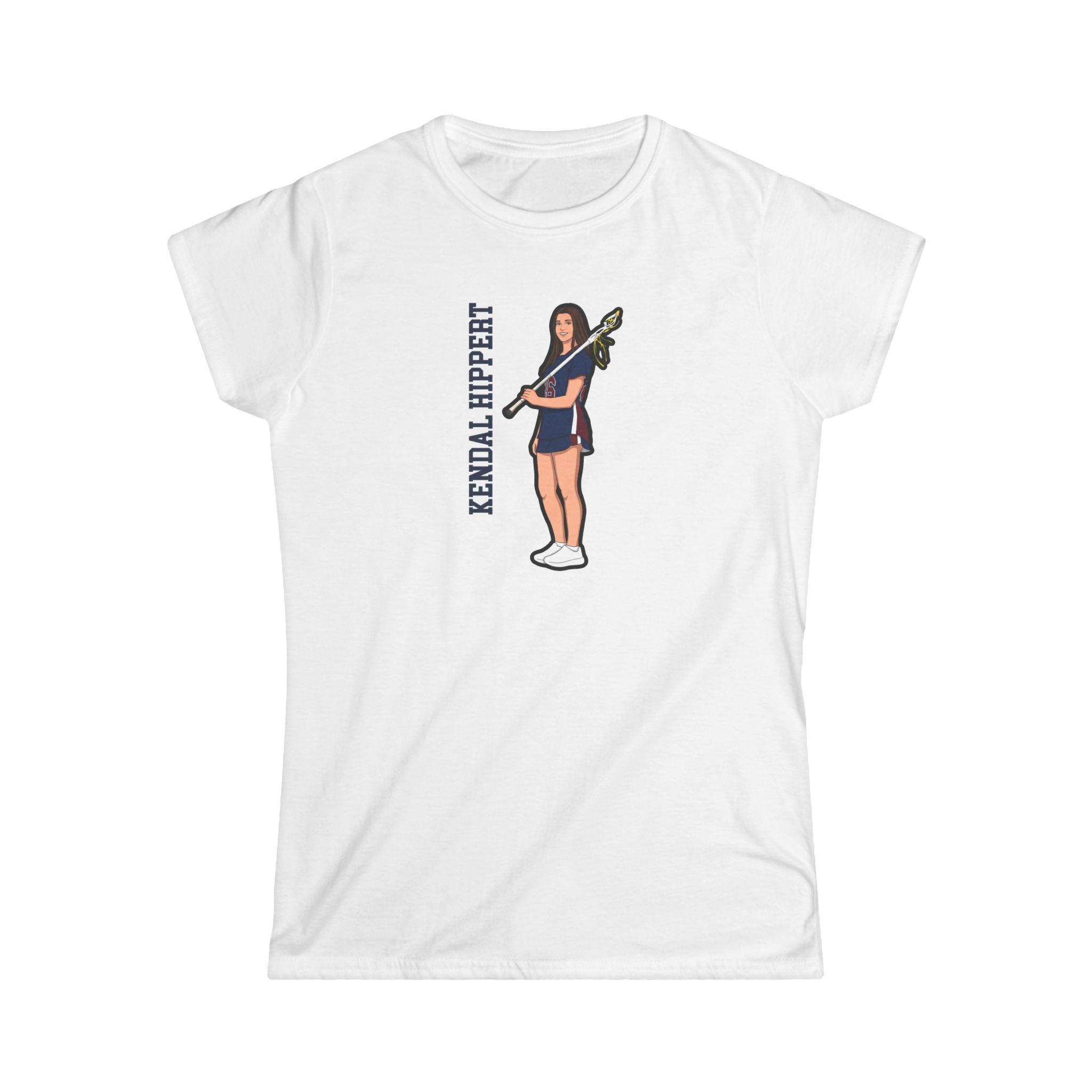 Women's Softstyle Tee — character_name_vertical in White