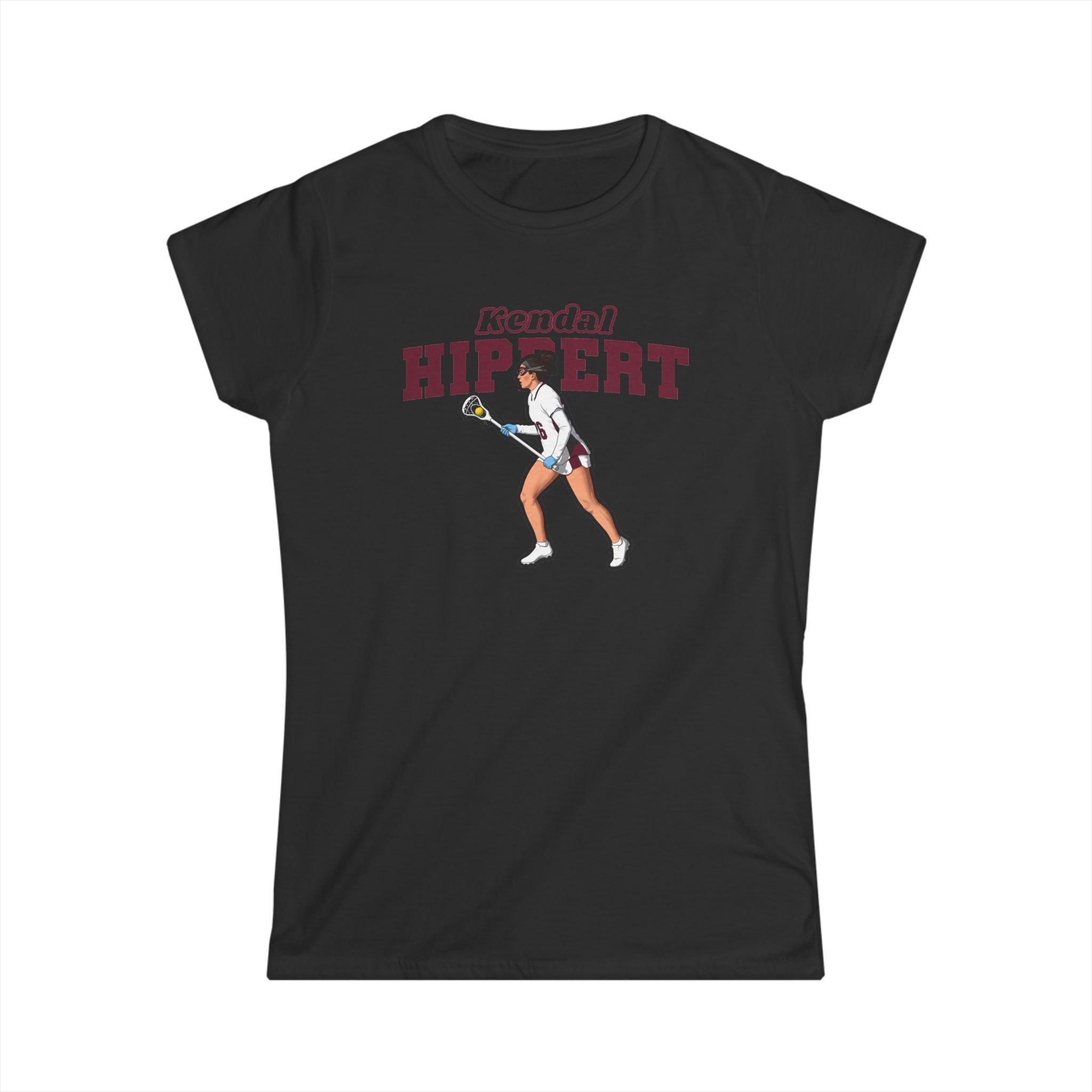 Women's Softstyle Tee — character_name_arch in Black