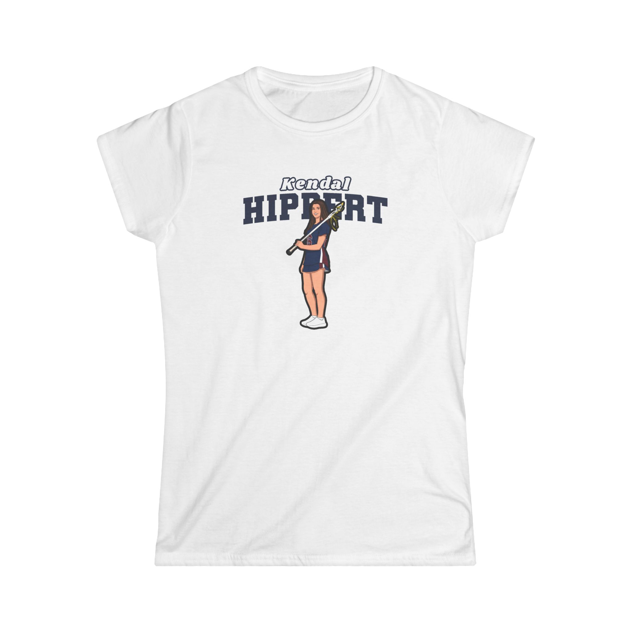 Women's Softstyle Tee — character_name_arch in White