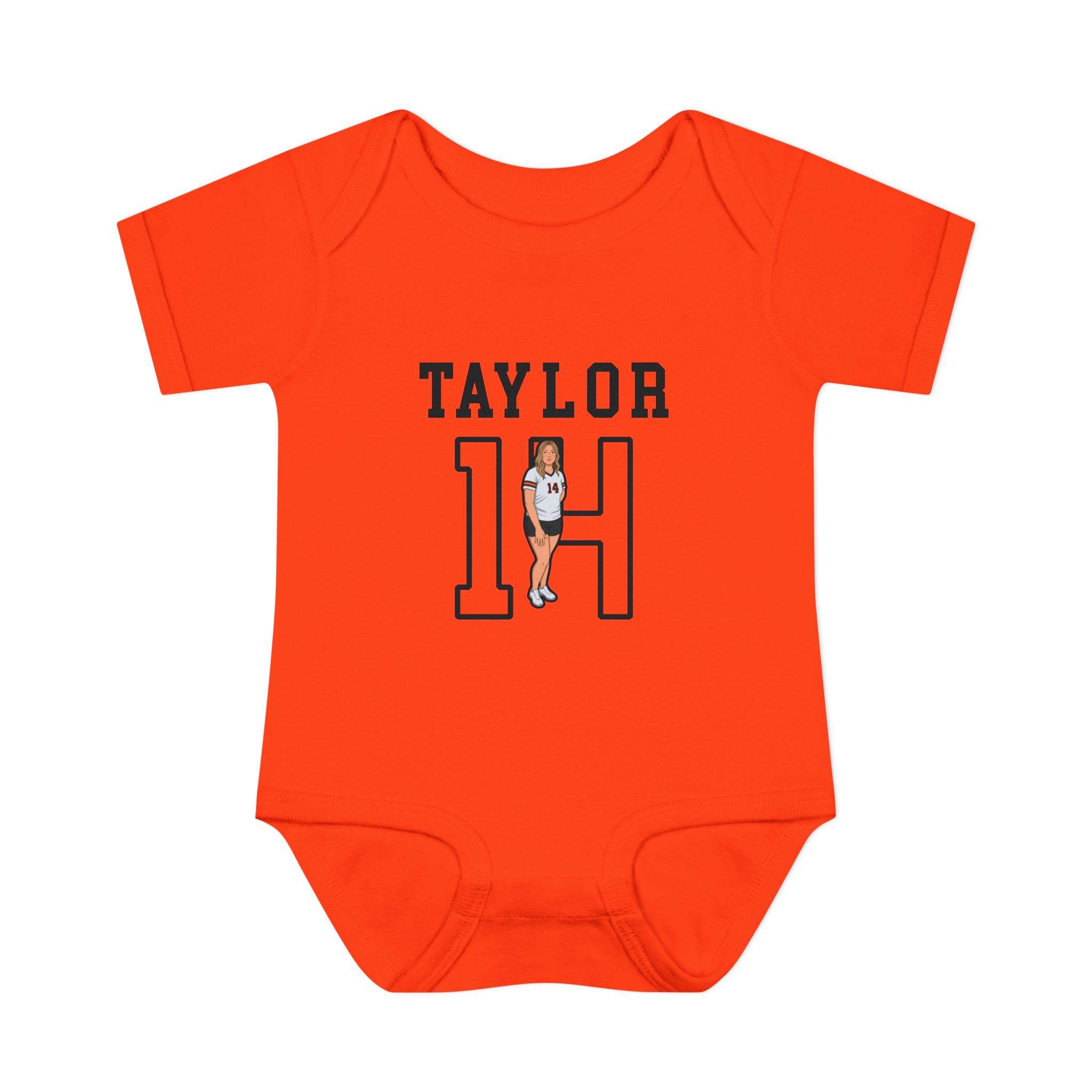 Baby Onesie — character_shirsey in Orange
