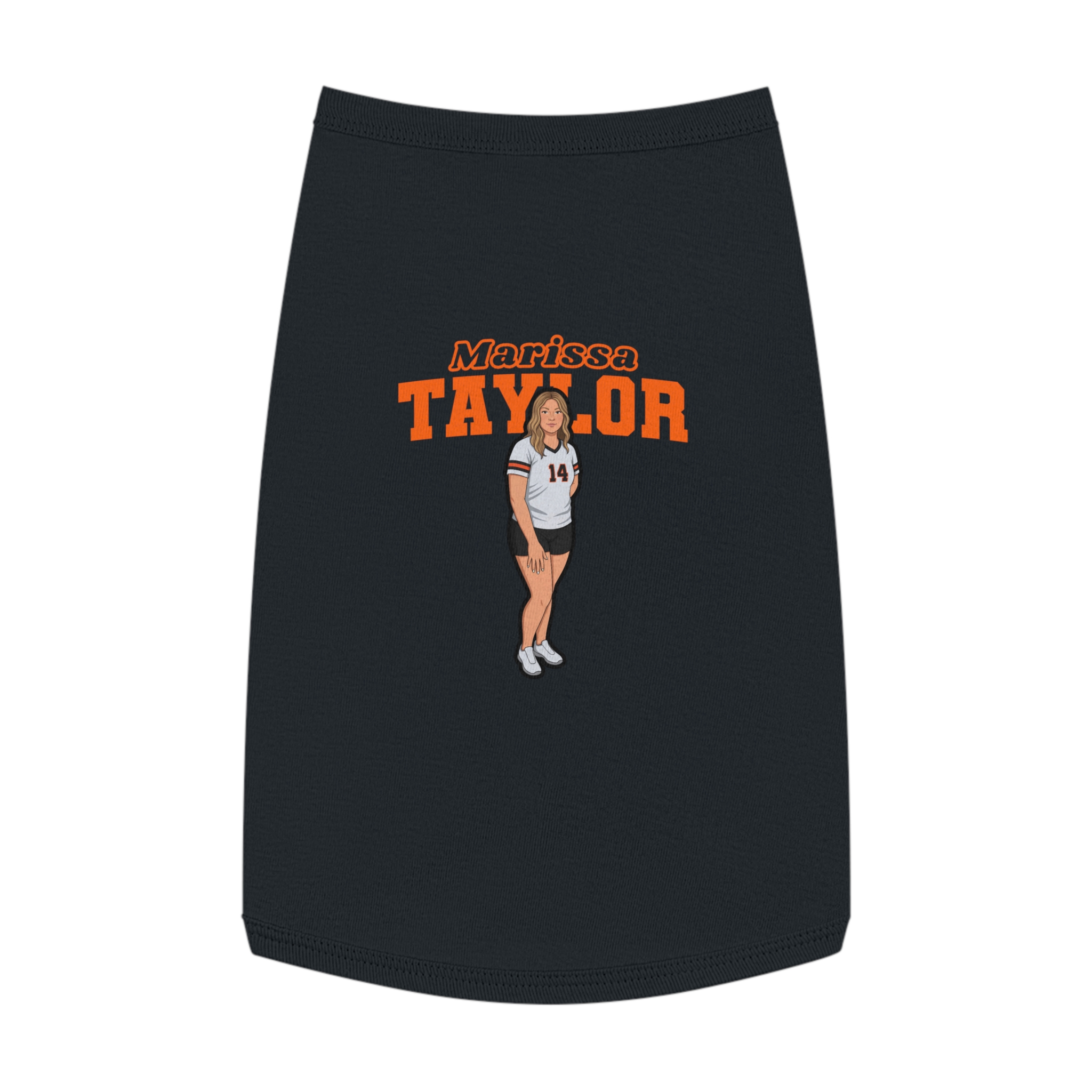 Pet Tank Top — character_name_arch in Black