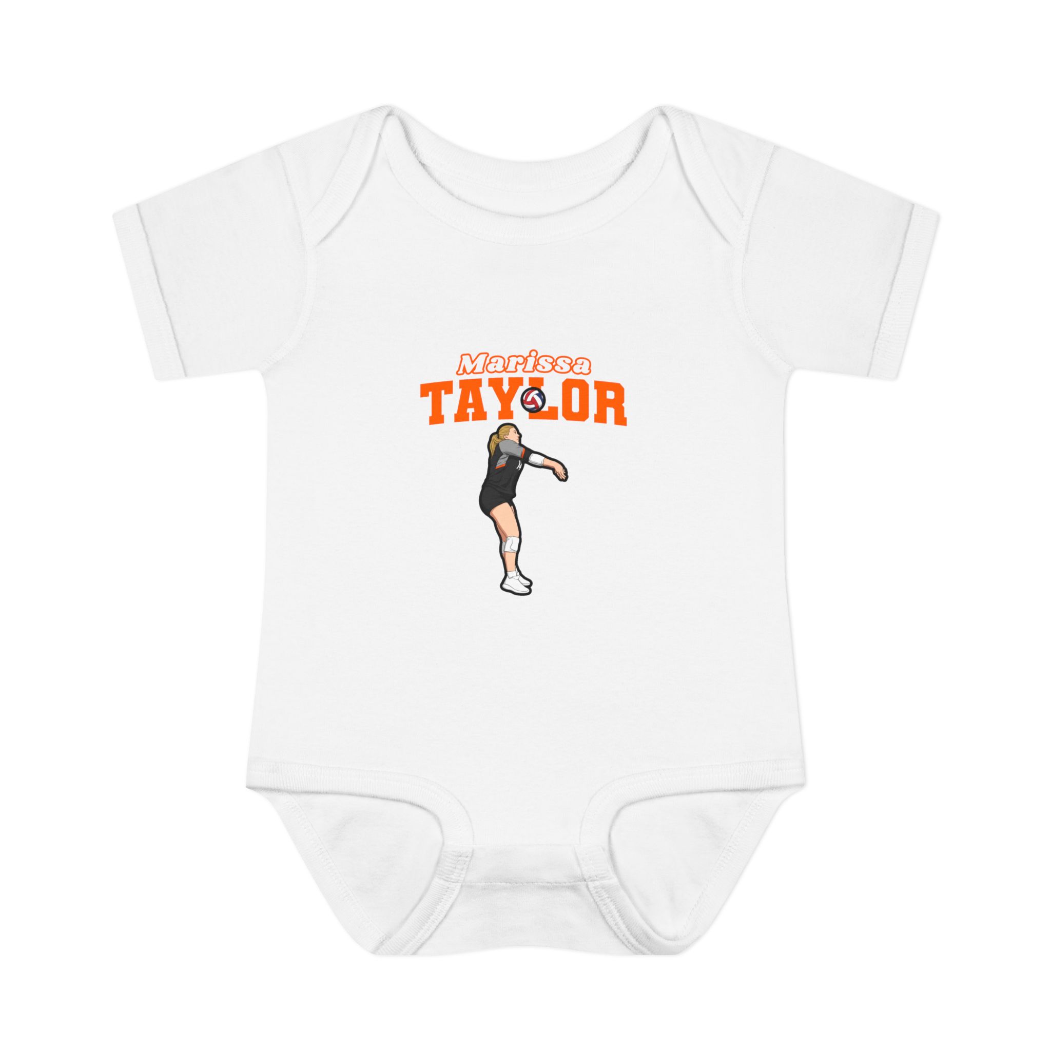 Baby Onesie — character_name_arch in White