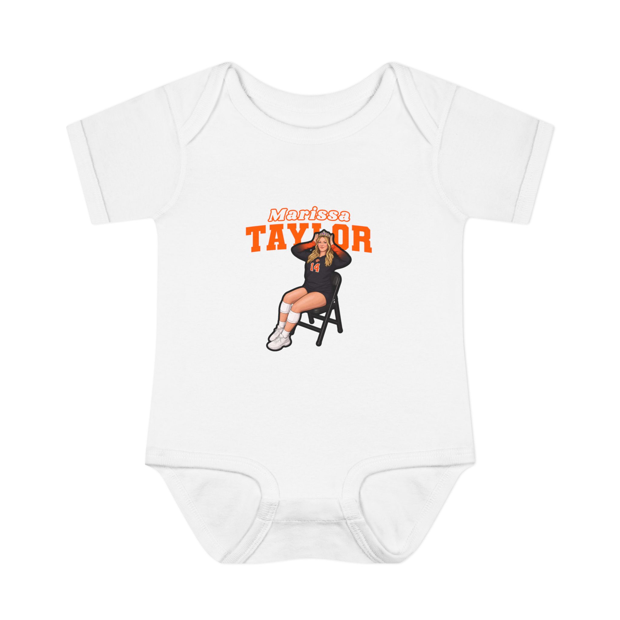 Baby Onesie — character_name_arch in White