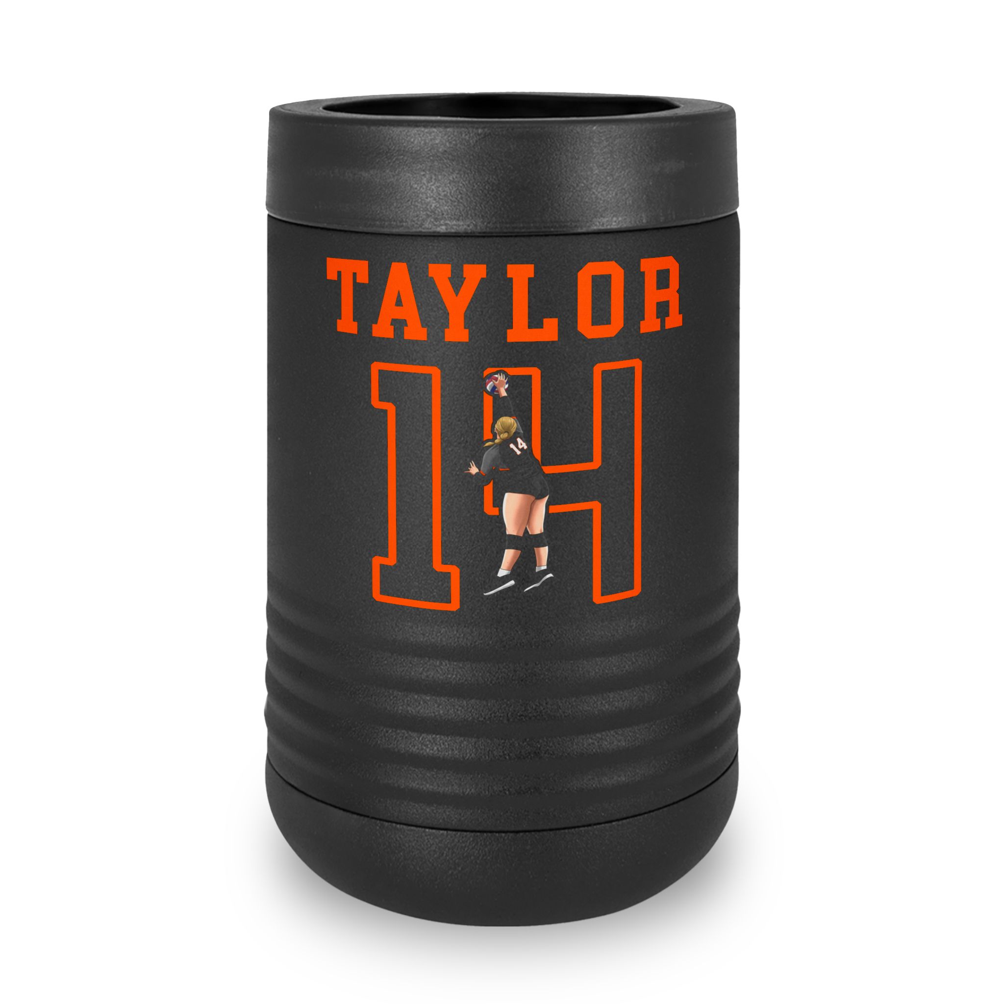 Stainless Can Cooler — character_shirsey in Black