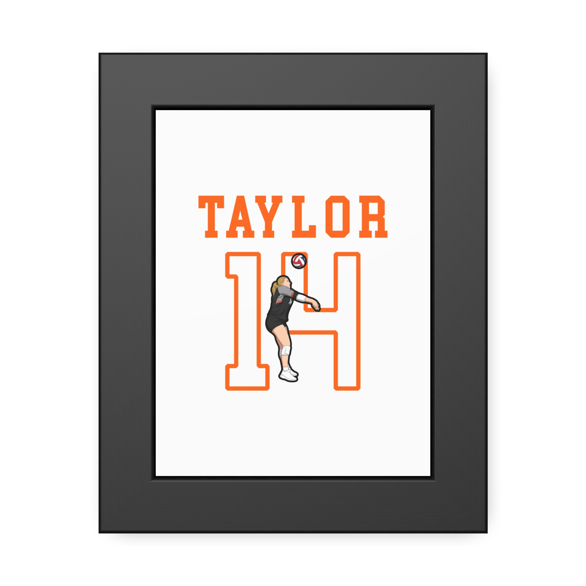 Framed Poster — character_shirsey in Black