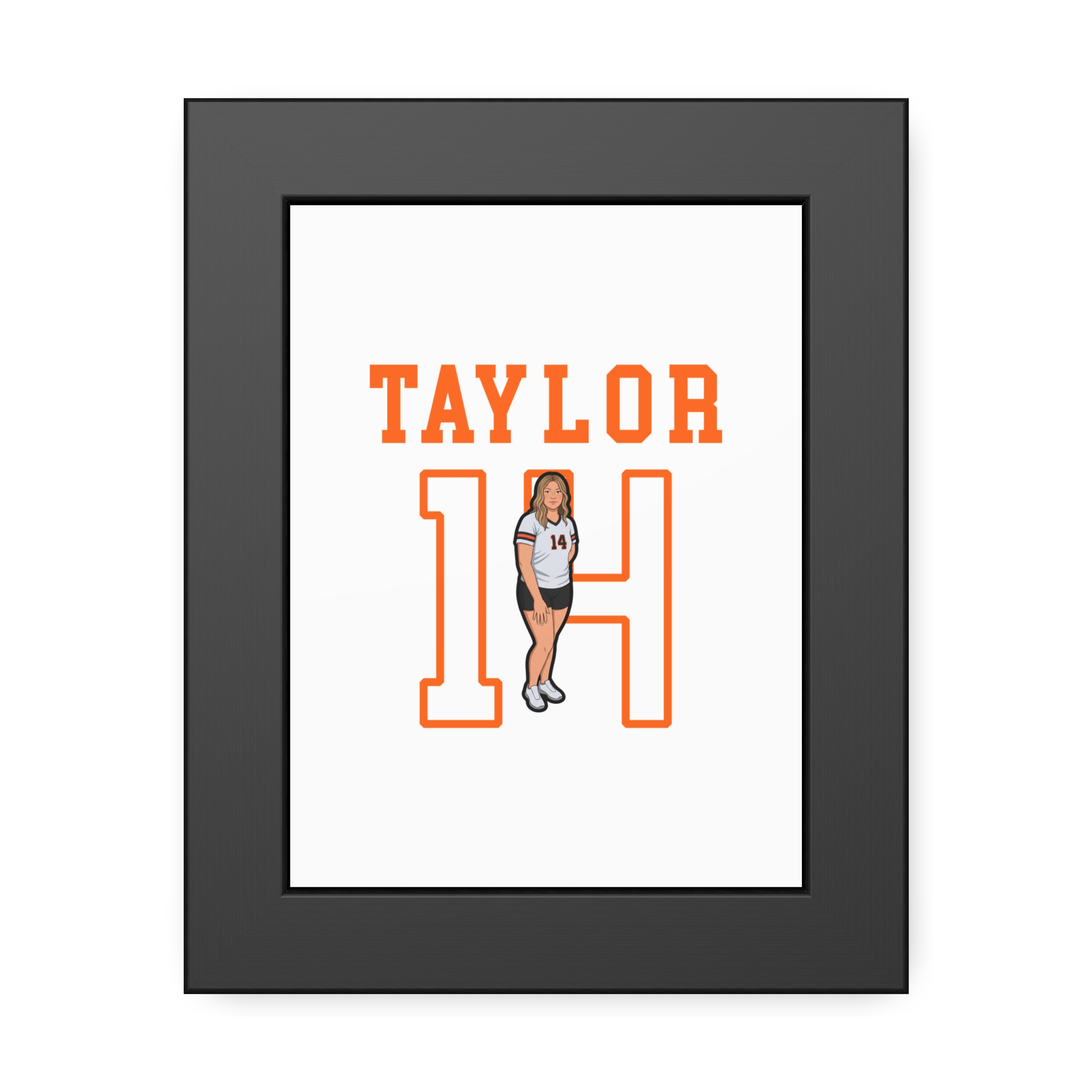 Framed Poster — character_shirsey in Black