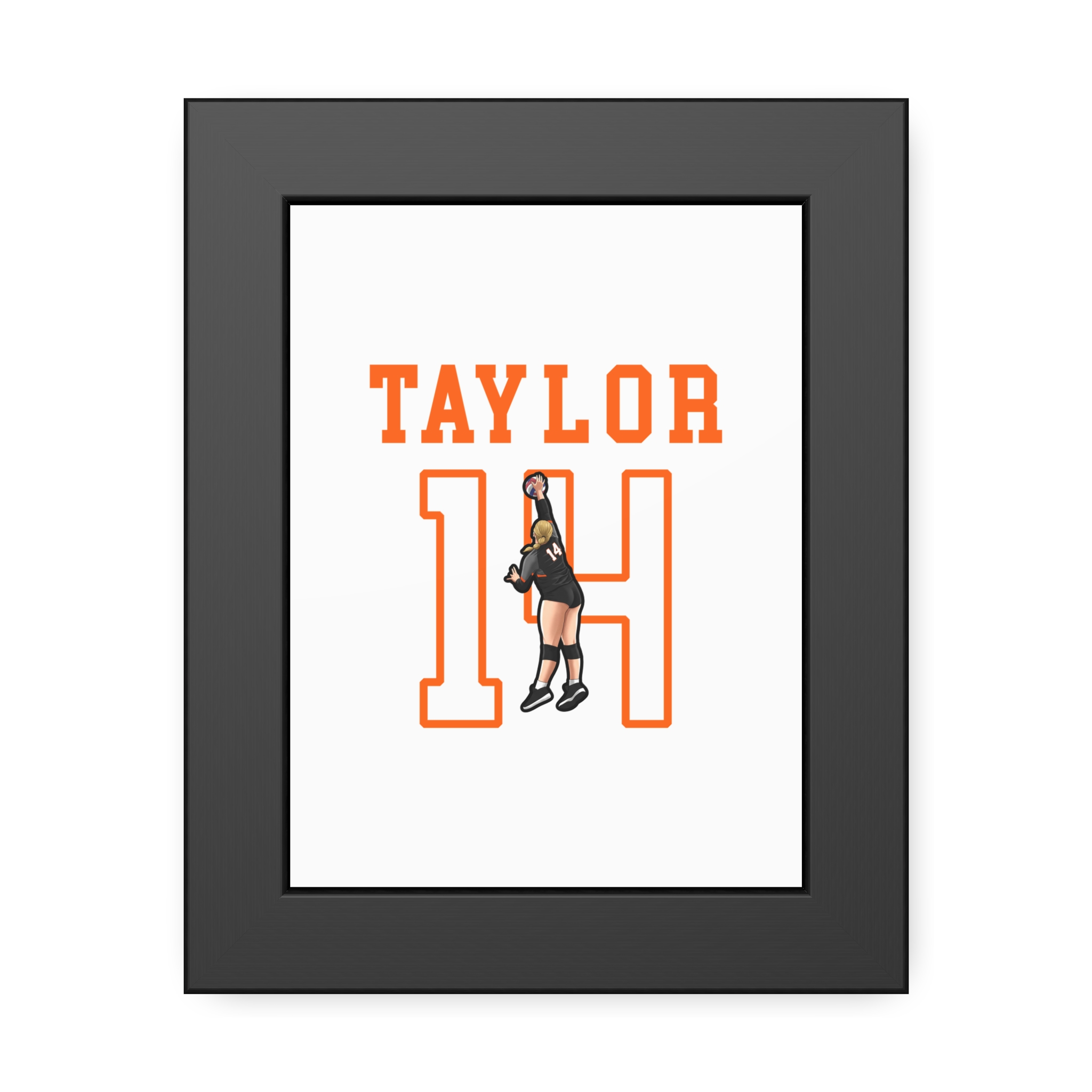 Framed Poster — character_shirsey in Black