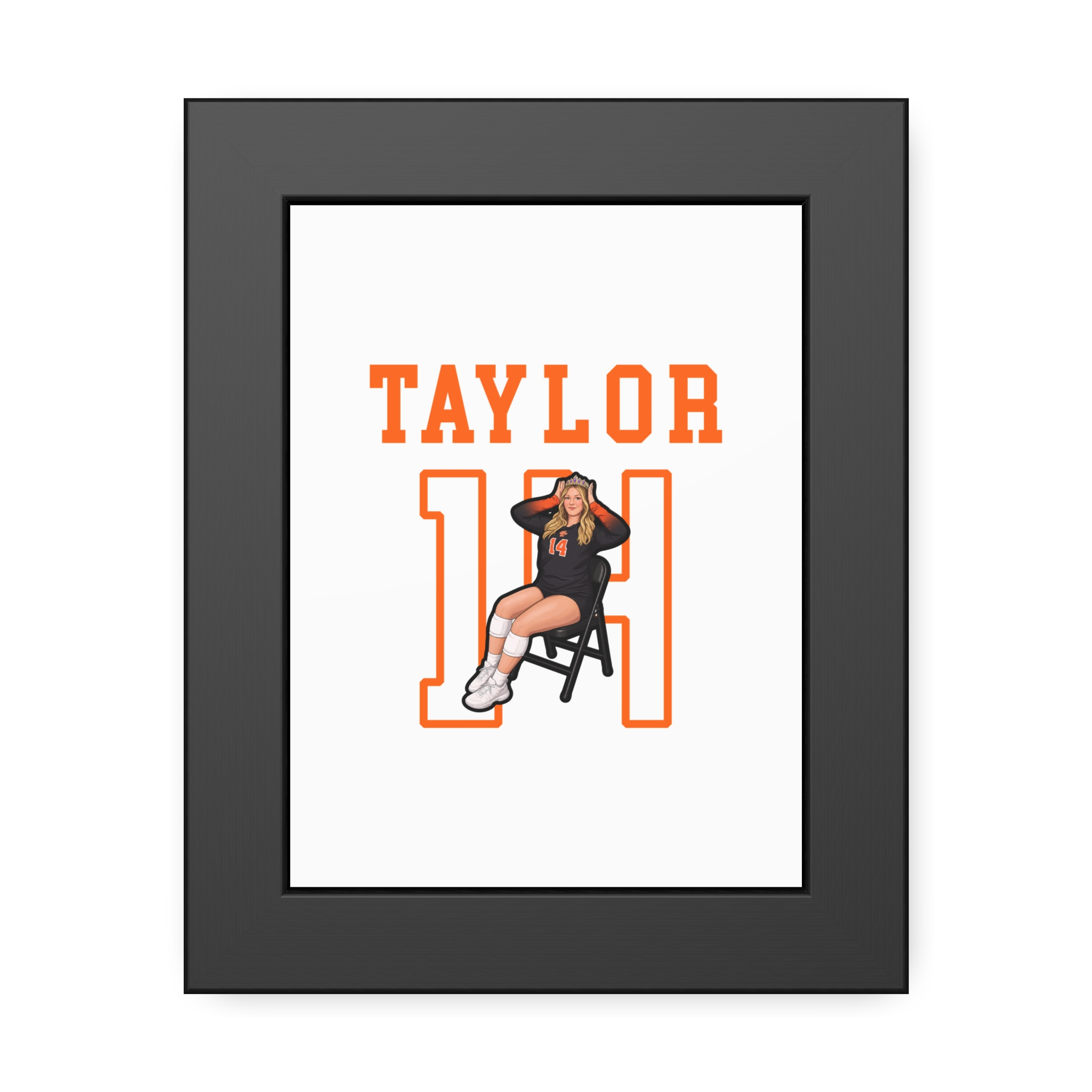 Framed Poster — character_shirsey in Black