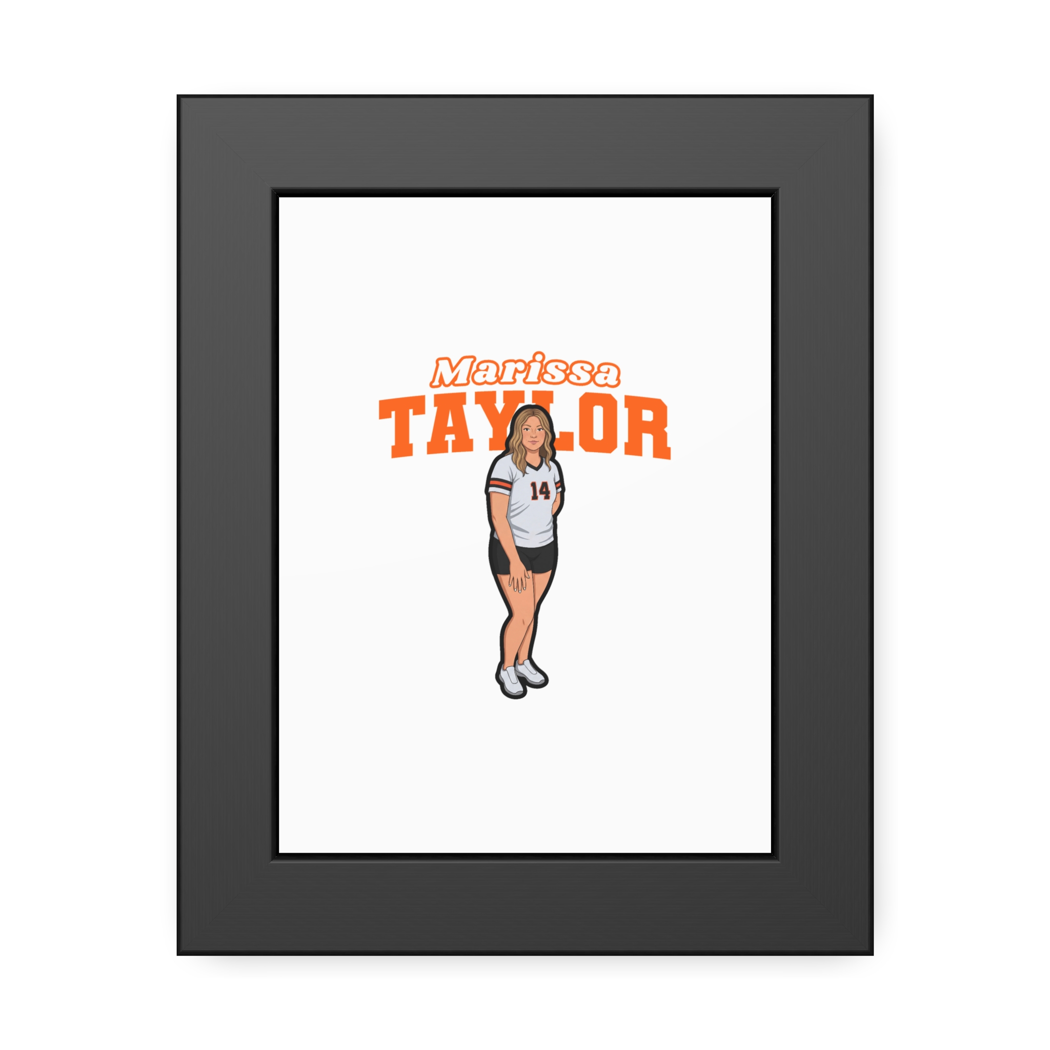 Framed Poster — character_name_arch in Black