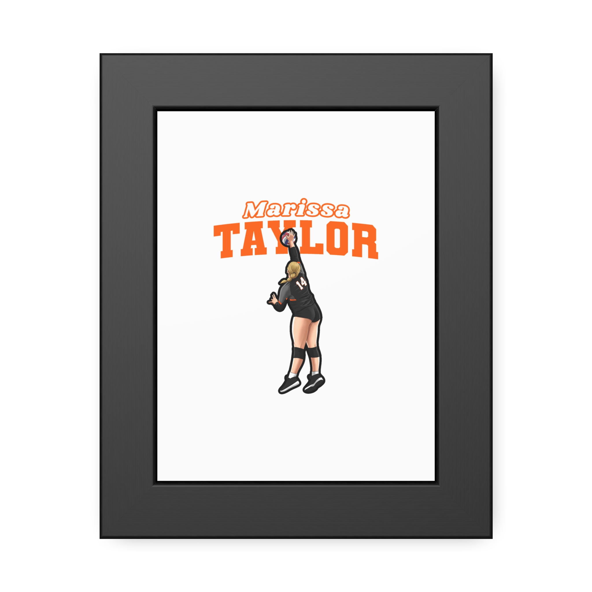 Framed Poster — character_name_arch in Black