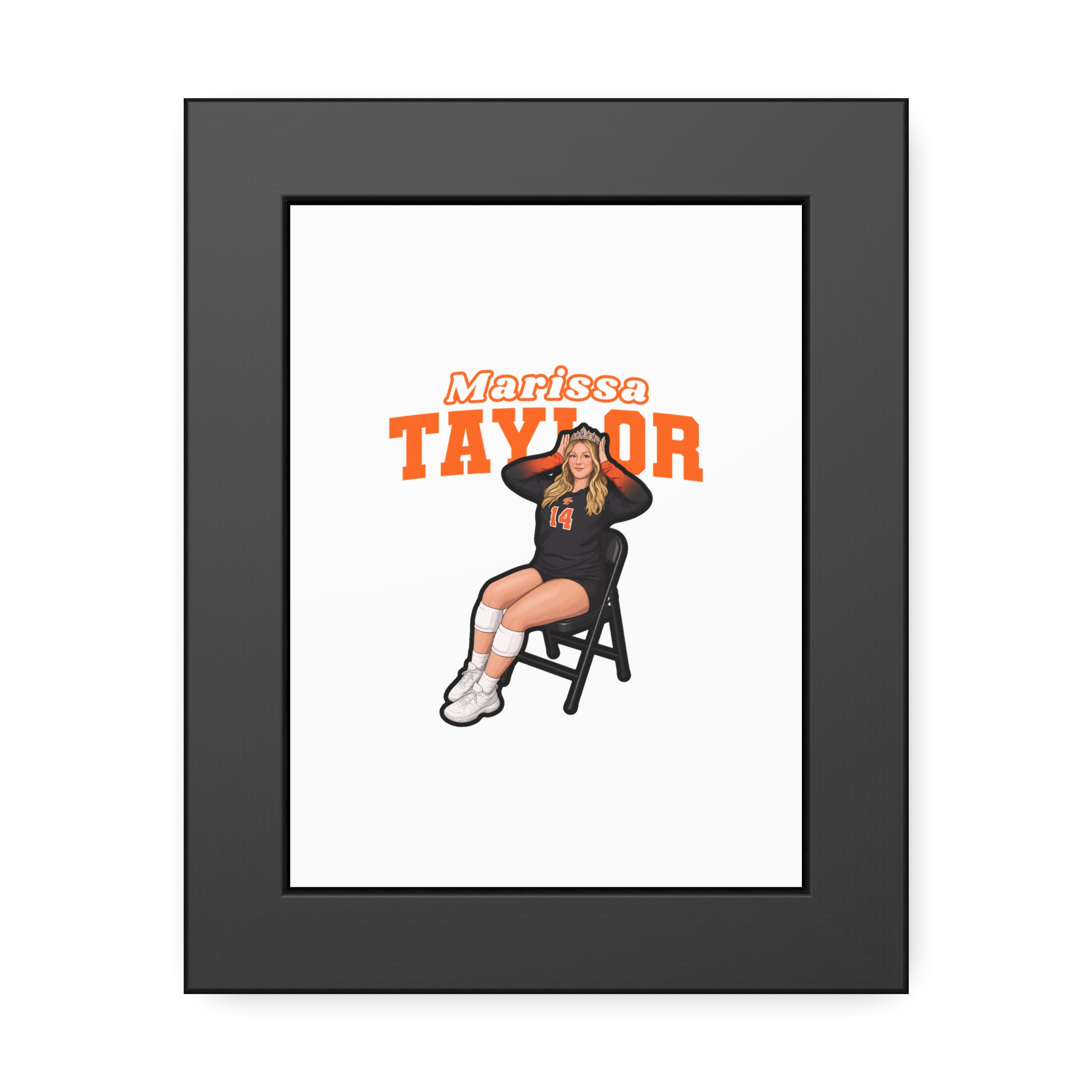 Framed Poster — character_name_arch in Black
