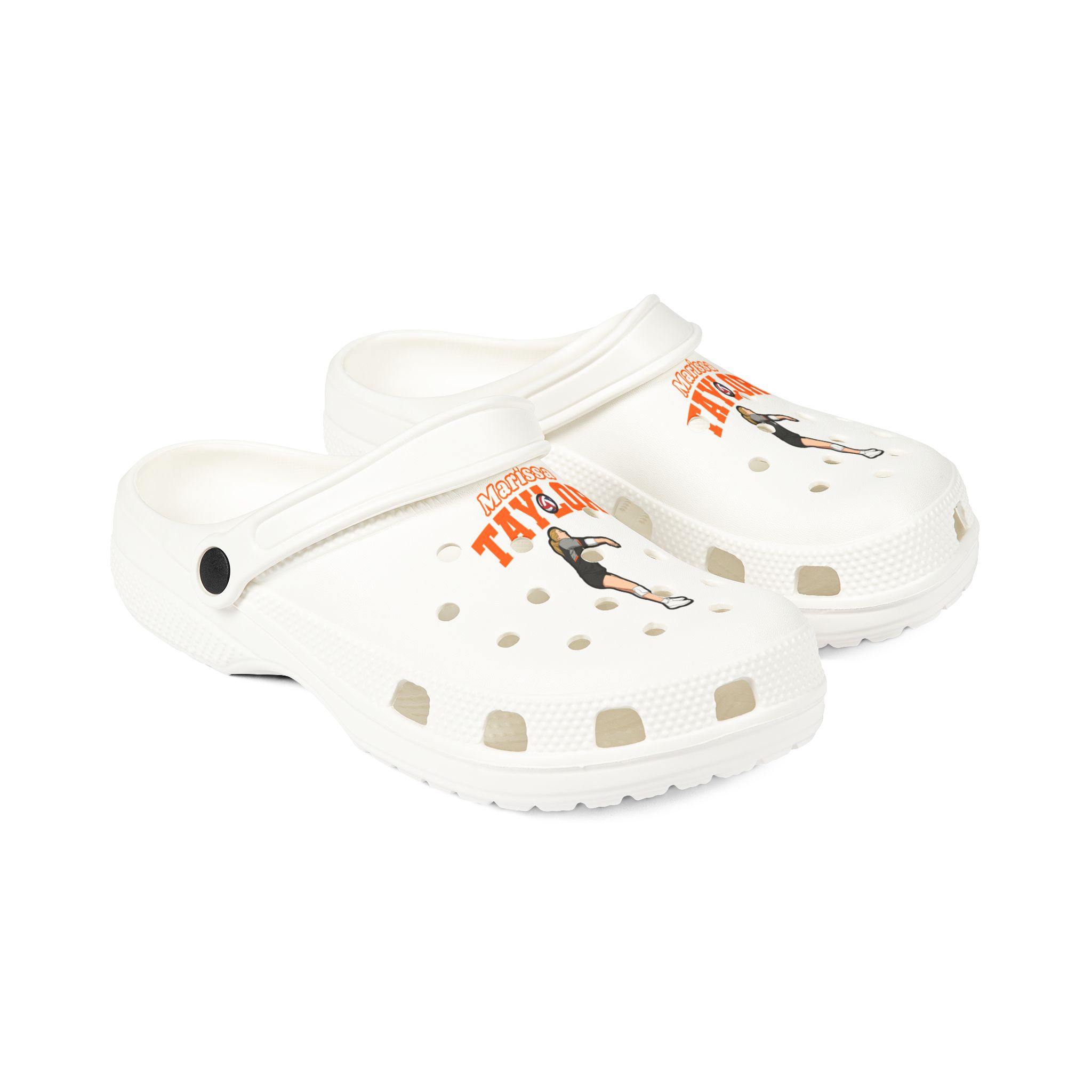 Rubber Clogs — character_name_arch in White