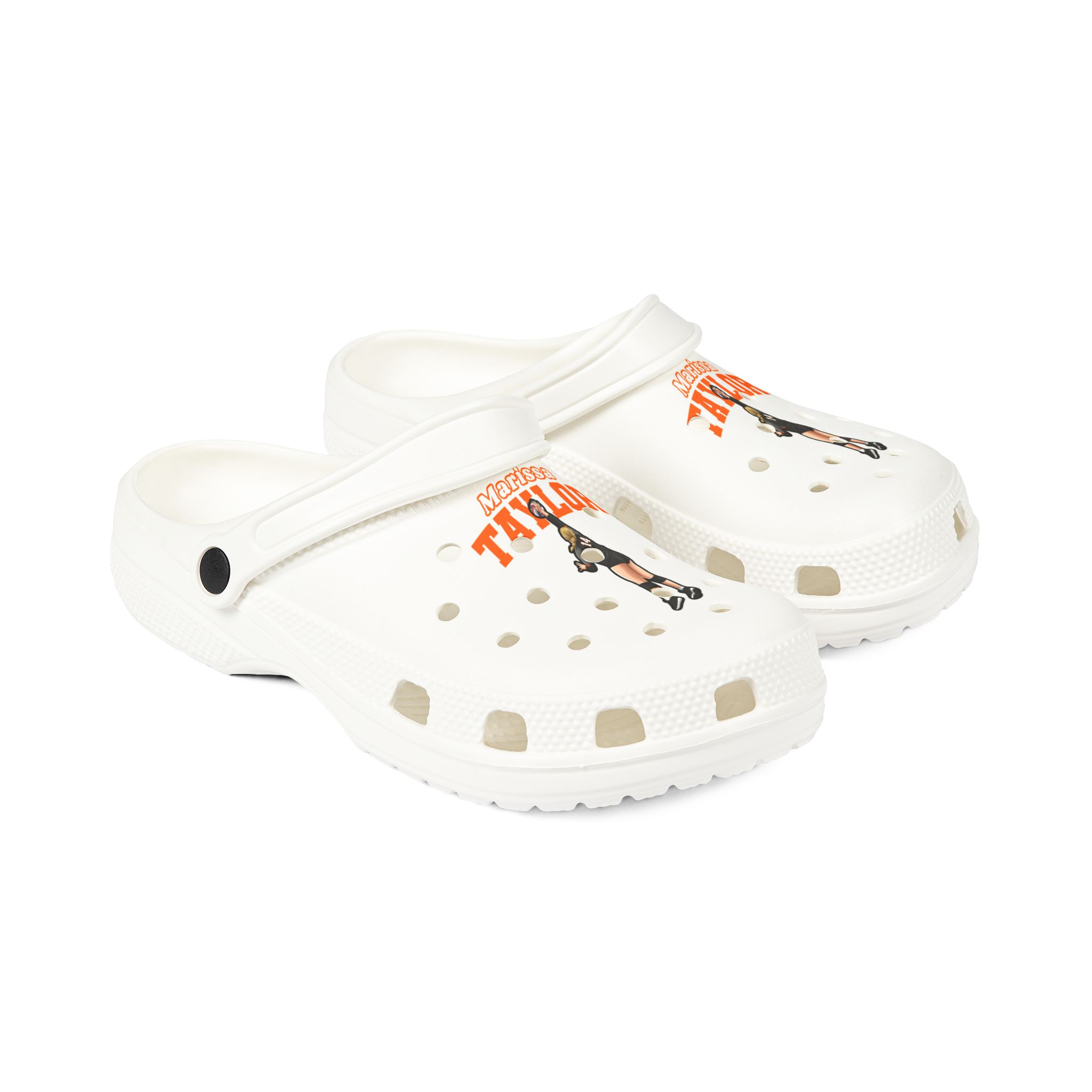 Rubber Clogs — character_name_arch in White