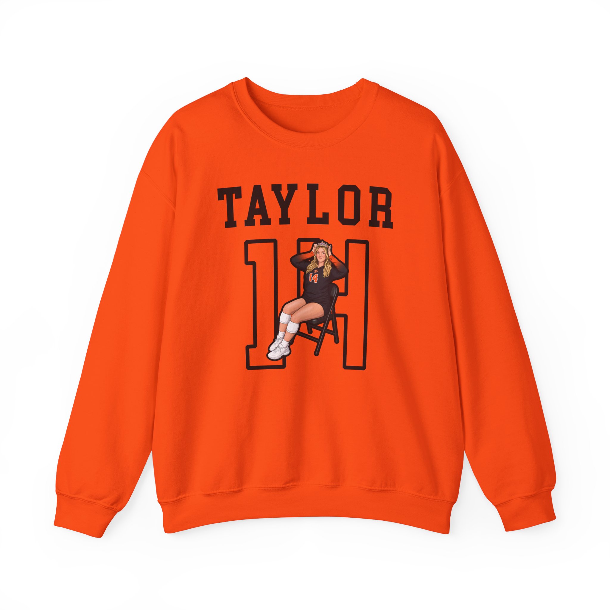 Crewneck Sweatshirt — character_shirsey in Orange