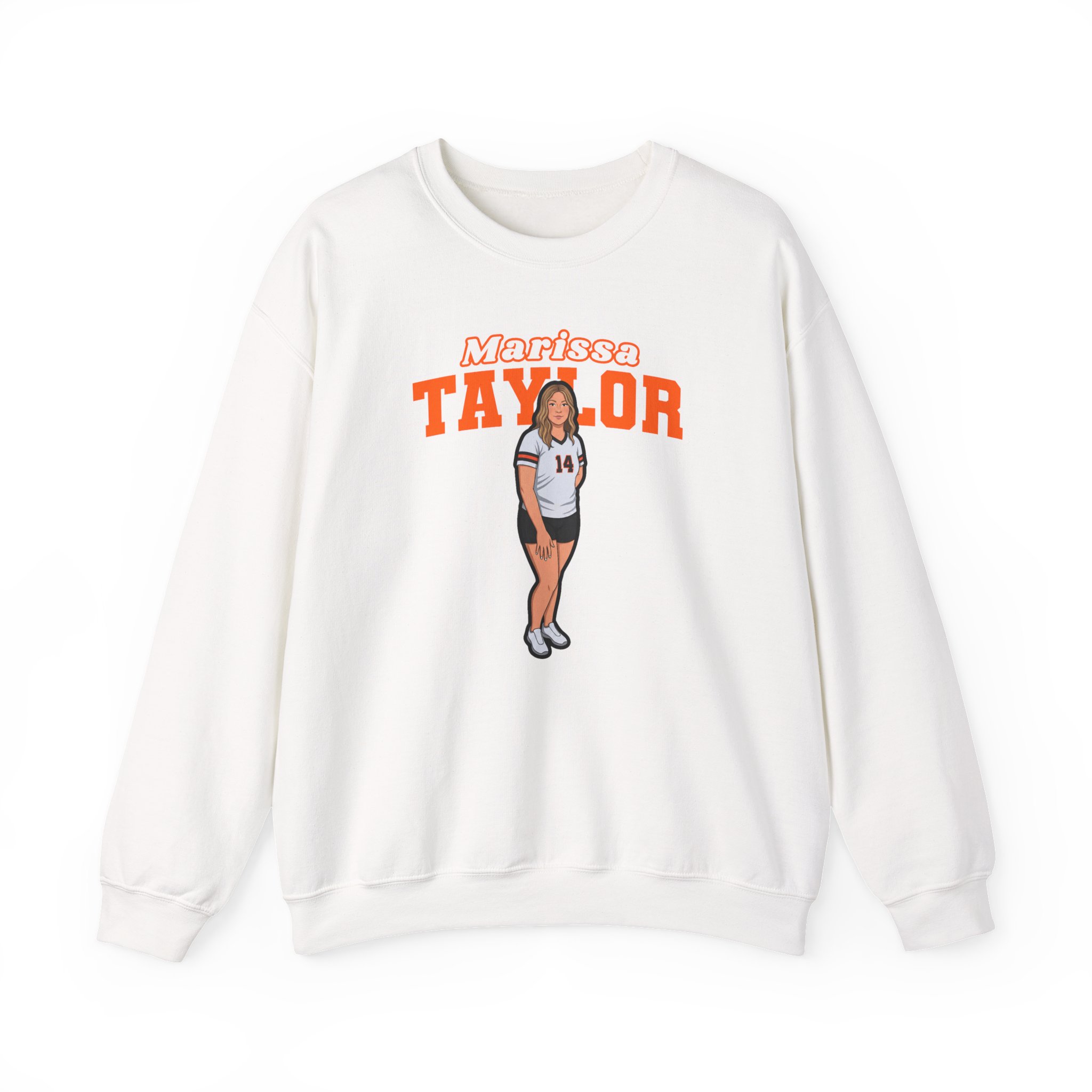 Crewneck Sweatshirt — character_name_arch in White