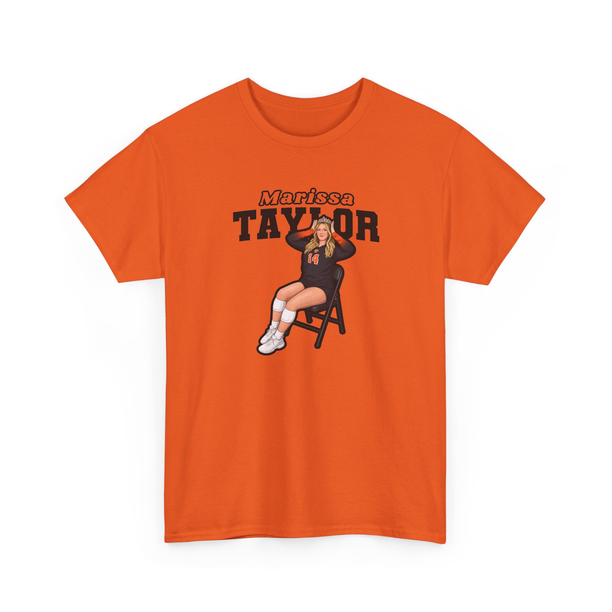 Tee — character_name_arch in Orange