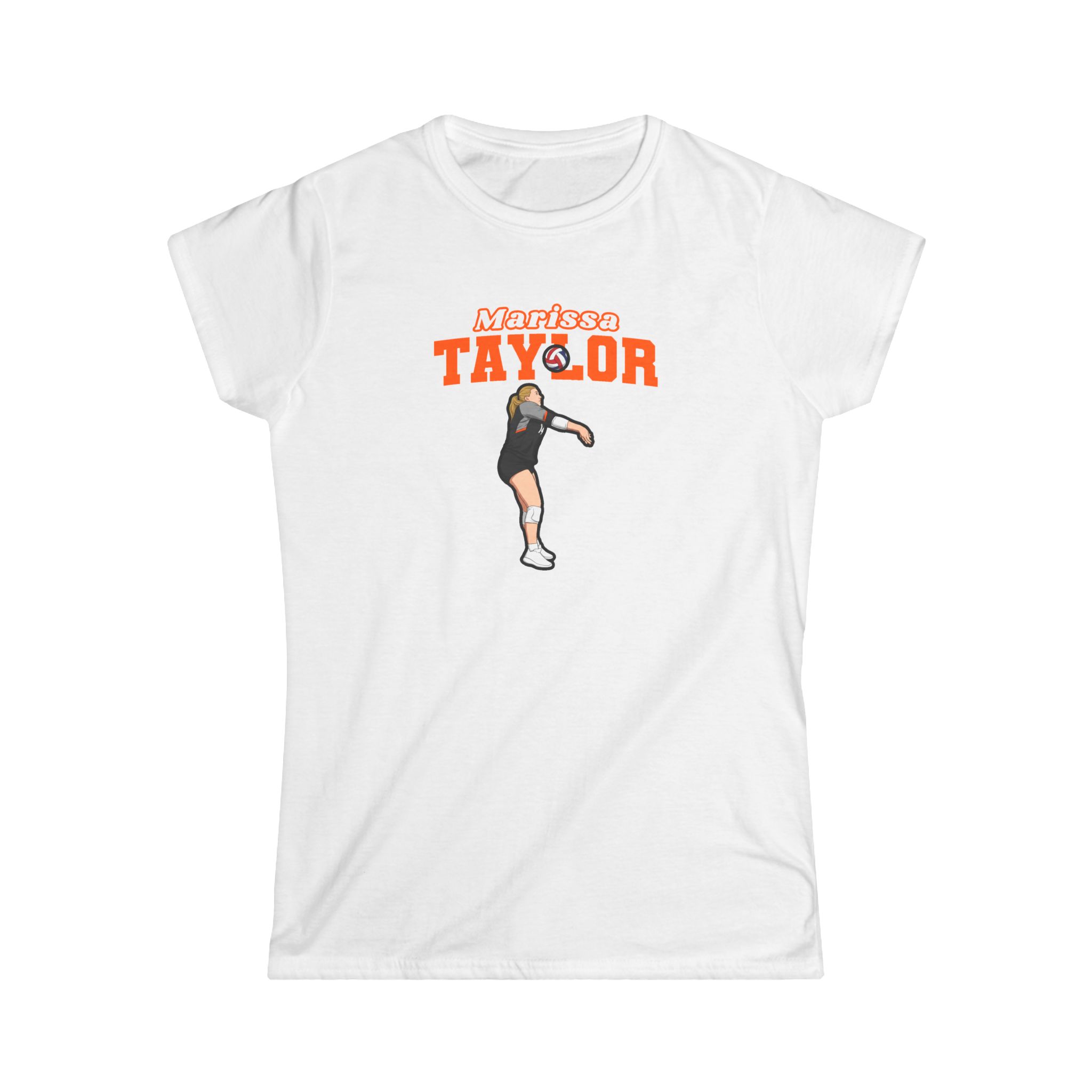 Women's Softstyle Tee — character_name_arch in White