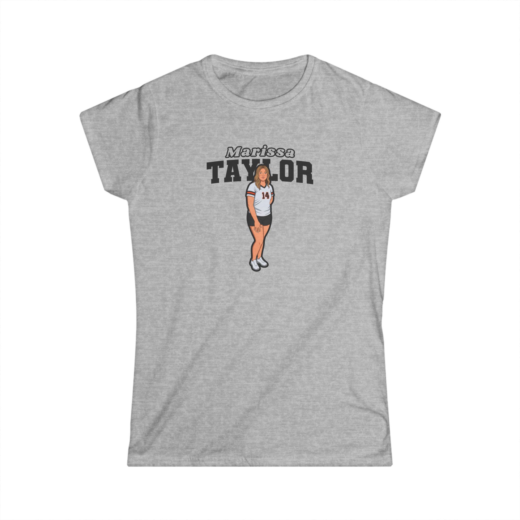 Women's Softstyle Tee — character_name_arch in Grey